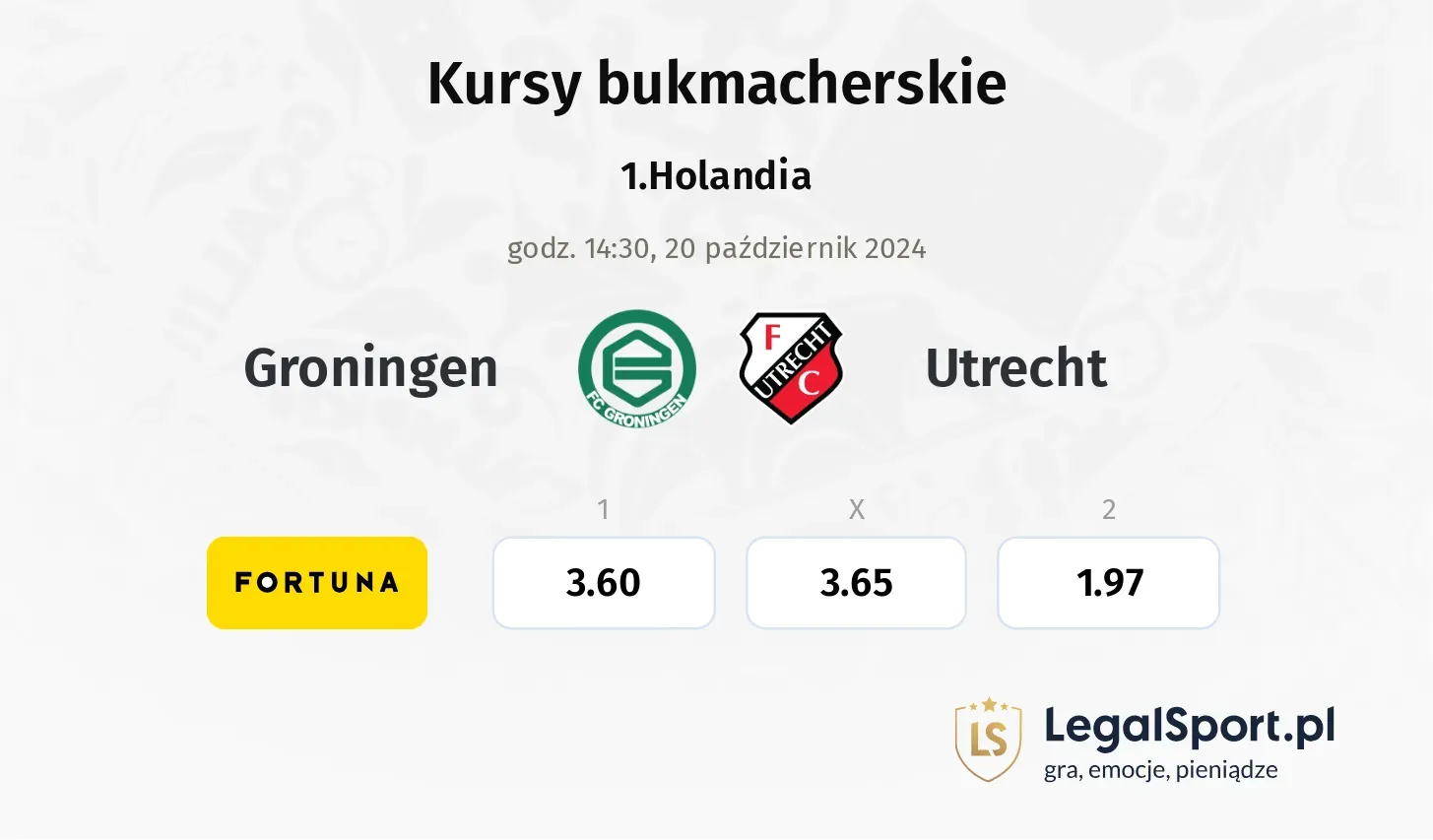 Groningen - Utrecht promocje bonusy na mecz