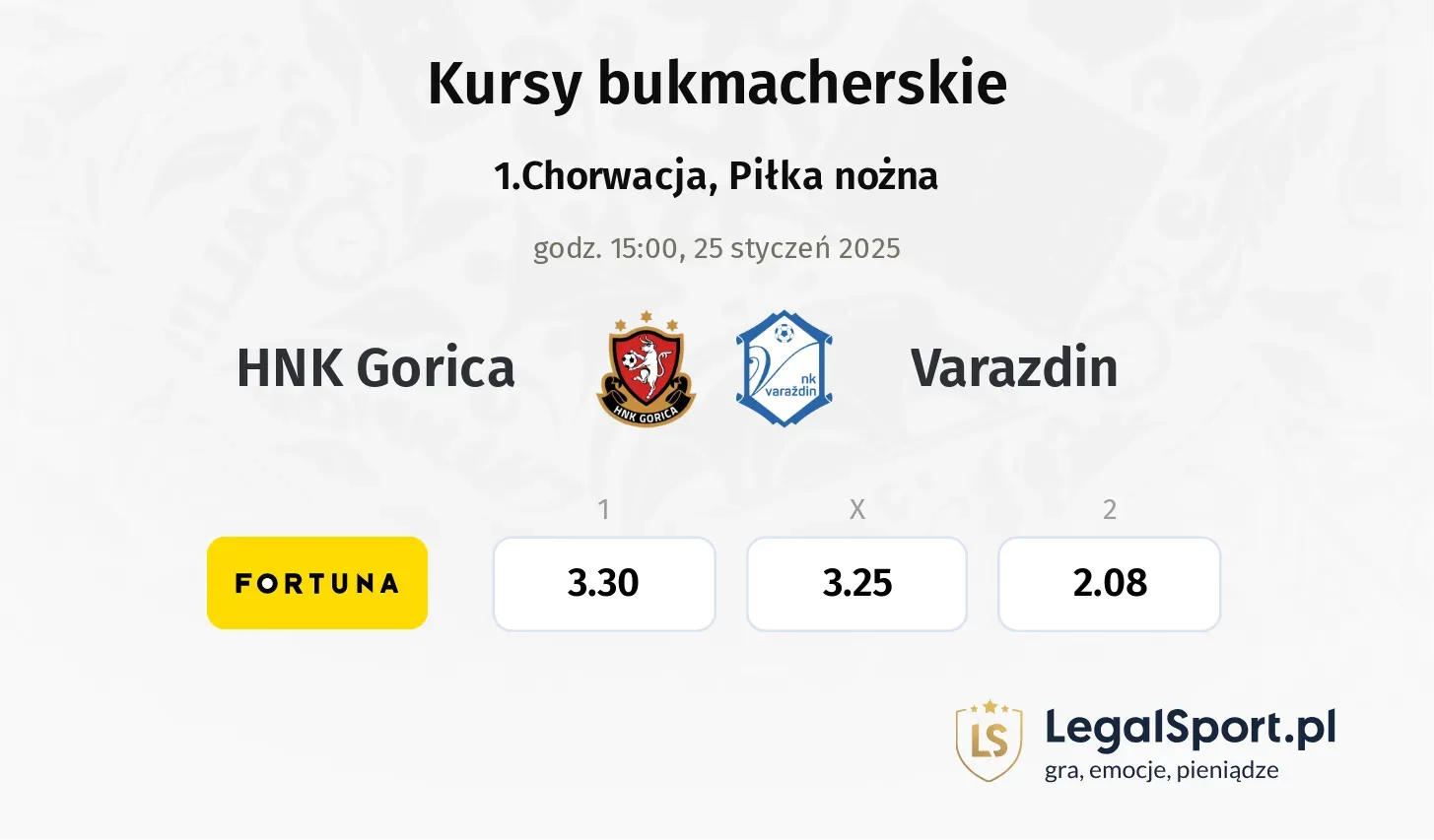 HNK Gorica - Varazdin promocje bonusy na mecz