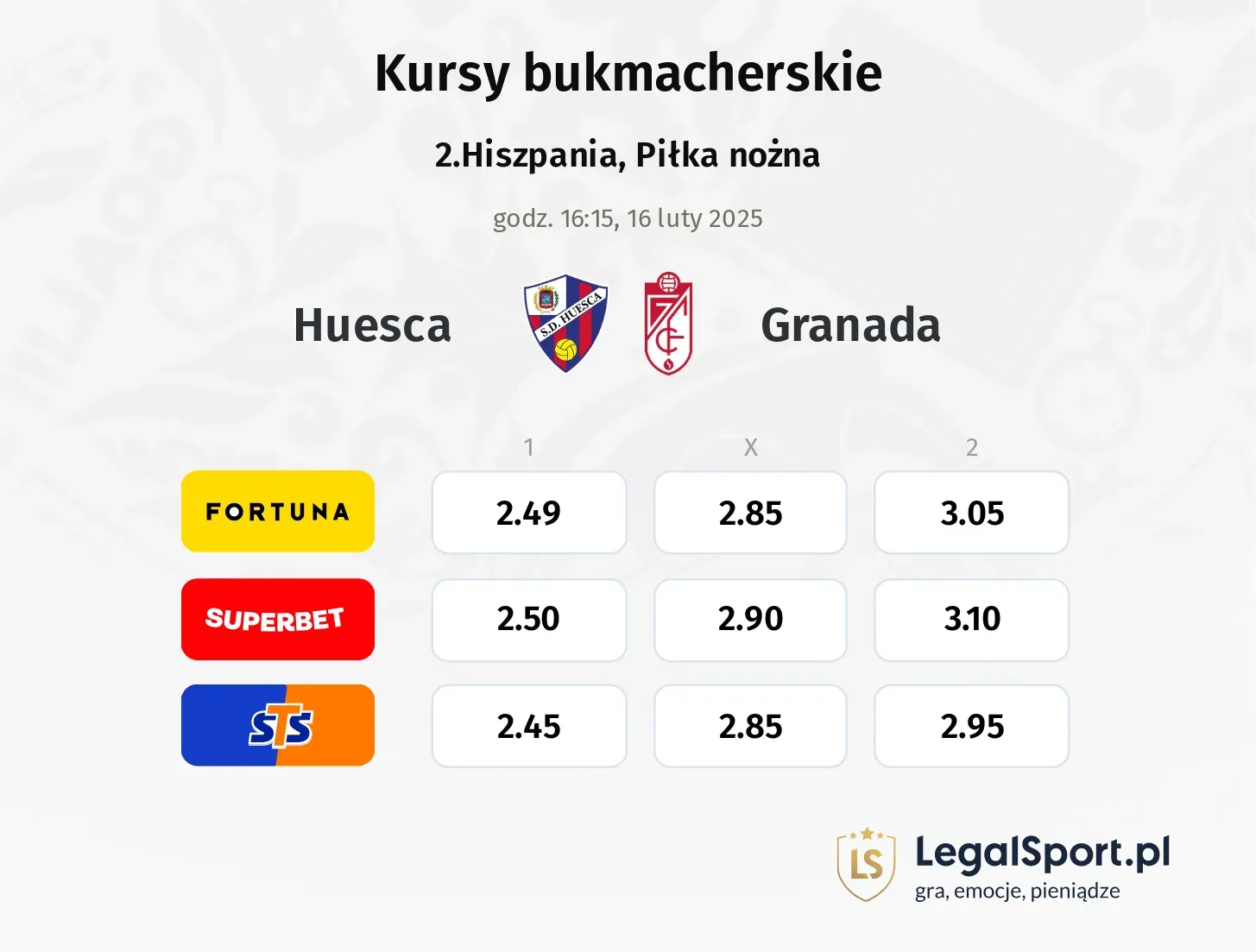 Huesca - Granada promocje bonusy na mecz