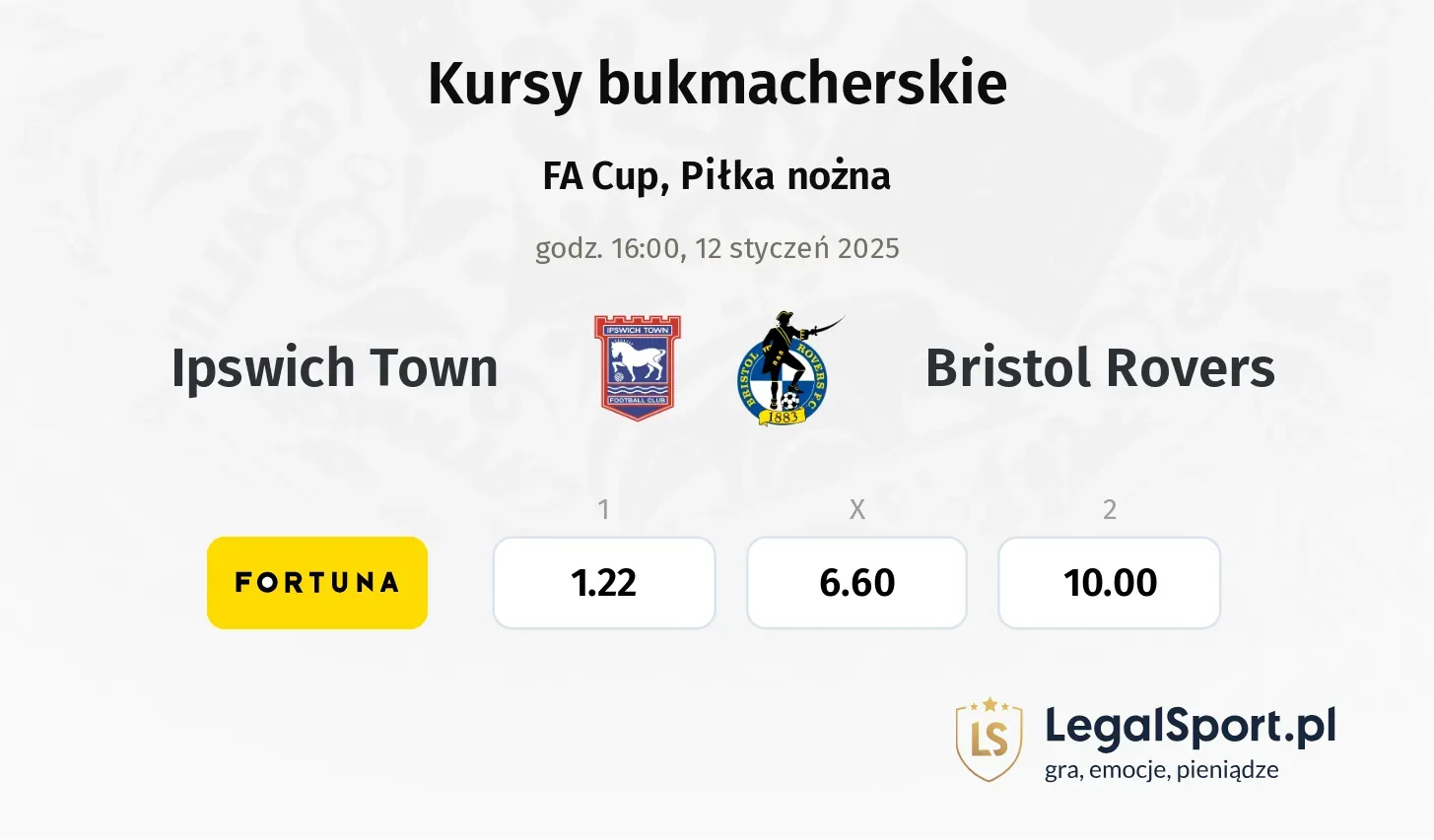 Ipswich Town - Bristol Rovers promocje bonusy na mecz