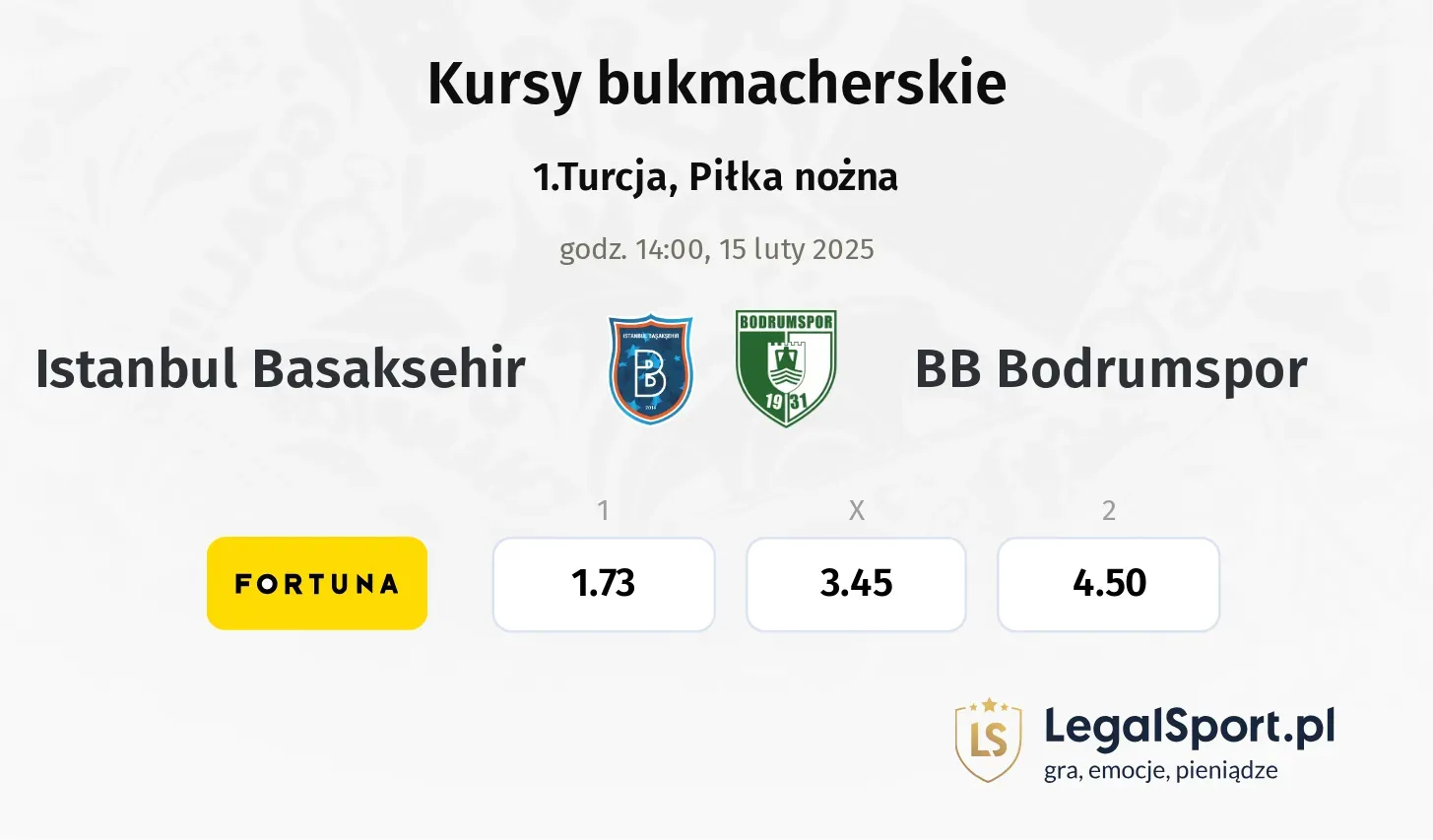 Istanbul Basaksehir - BB Bodrumspor promocje bonusy na mecz