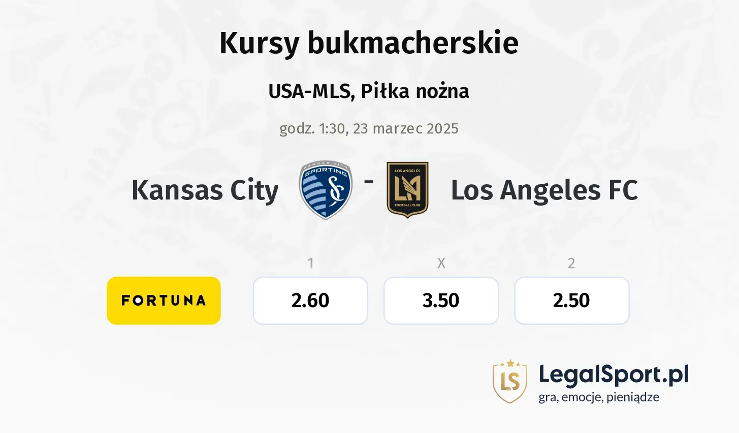 Kansas City - Los Angeles FC promocje bonusy na mecz