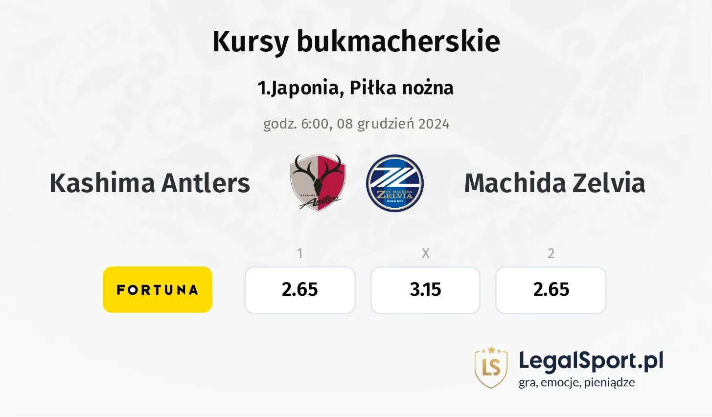 Kashima Antlers - Machida Zelvia promocje bonusy na mecz