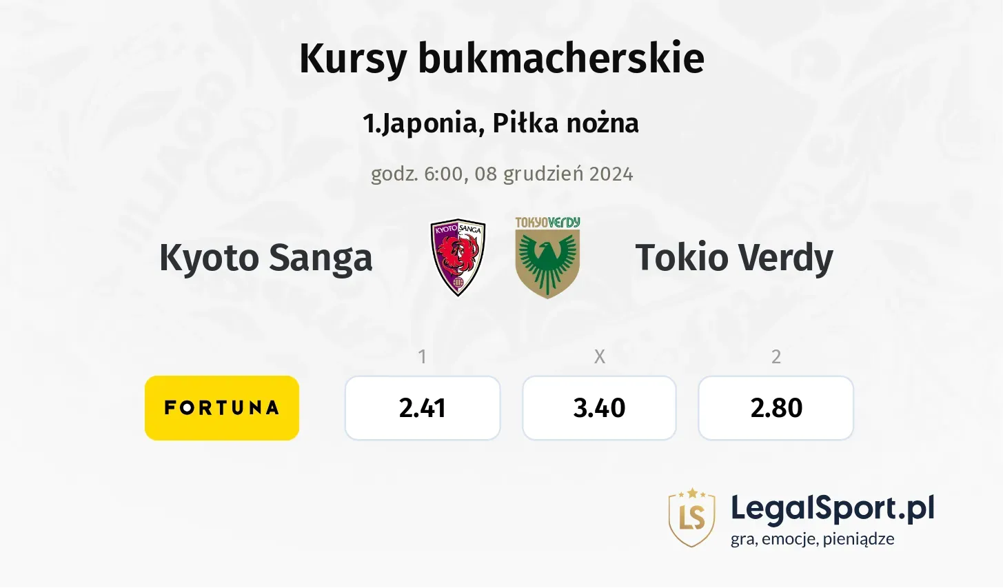 Kyoto Sanga - Tokio Verdy promocje bonusy na mecz