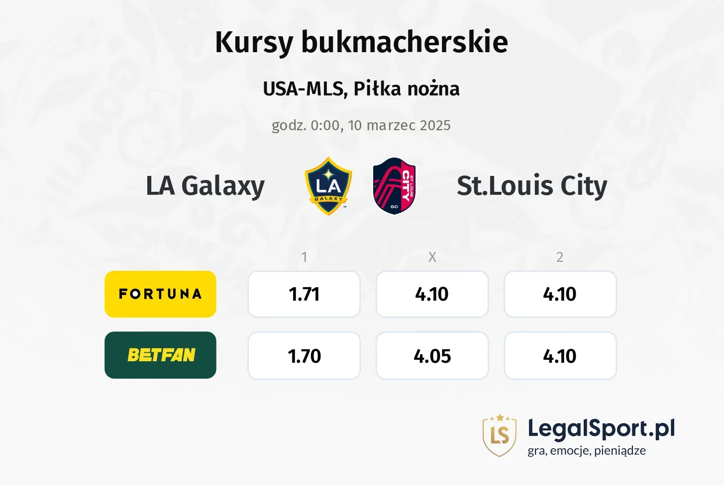 LA Galaxy - St.Louis City promocje bonusy na mecz