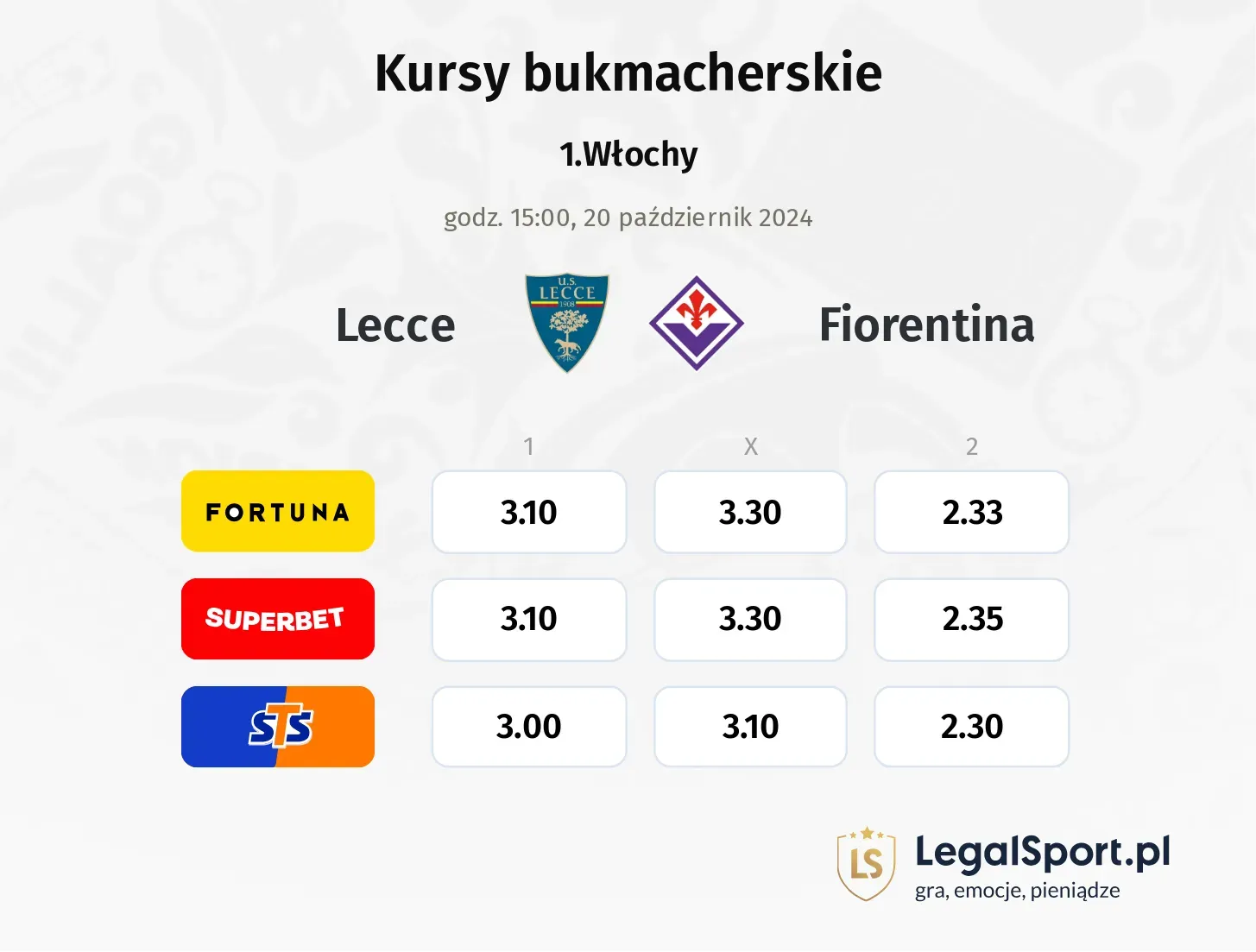 Lecce - Fiorentina promocje bonusy na mecz