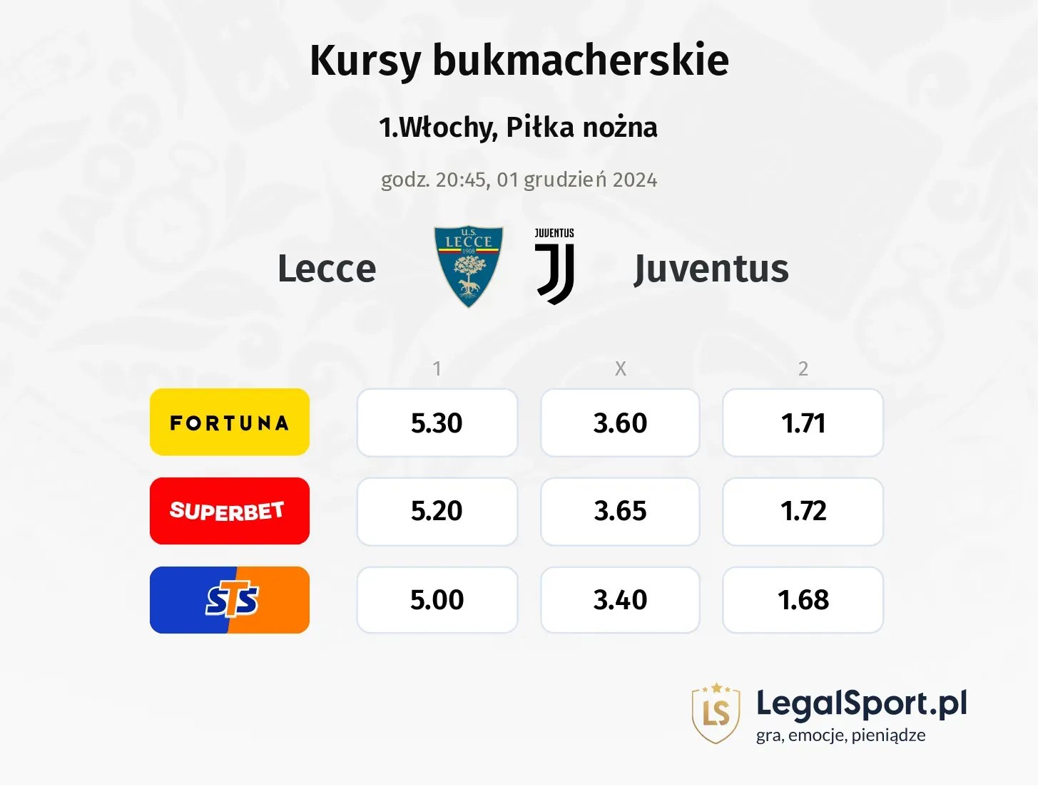 Lecce - Juventus promocje bonusy na mecz