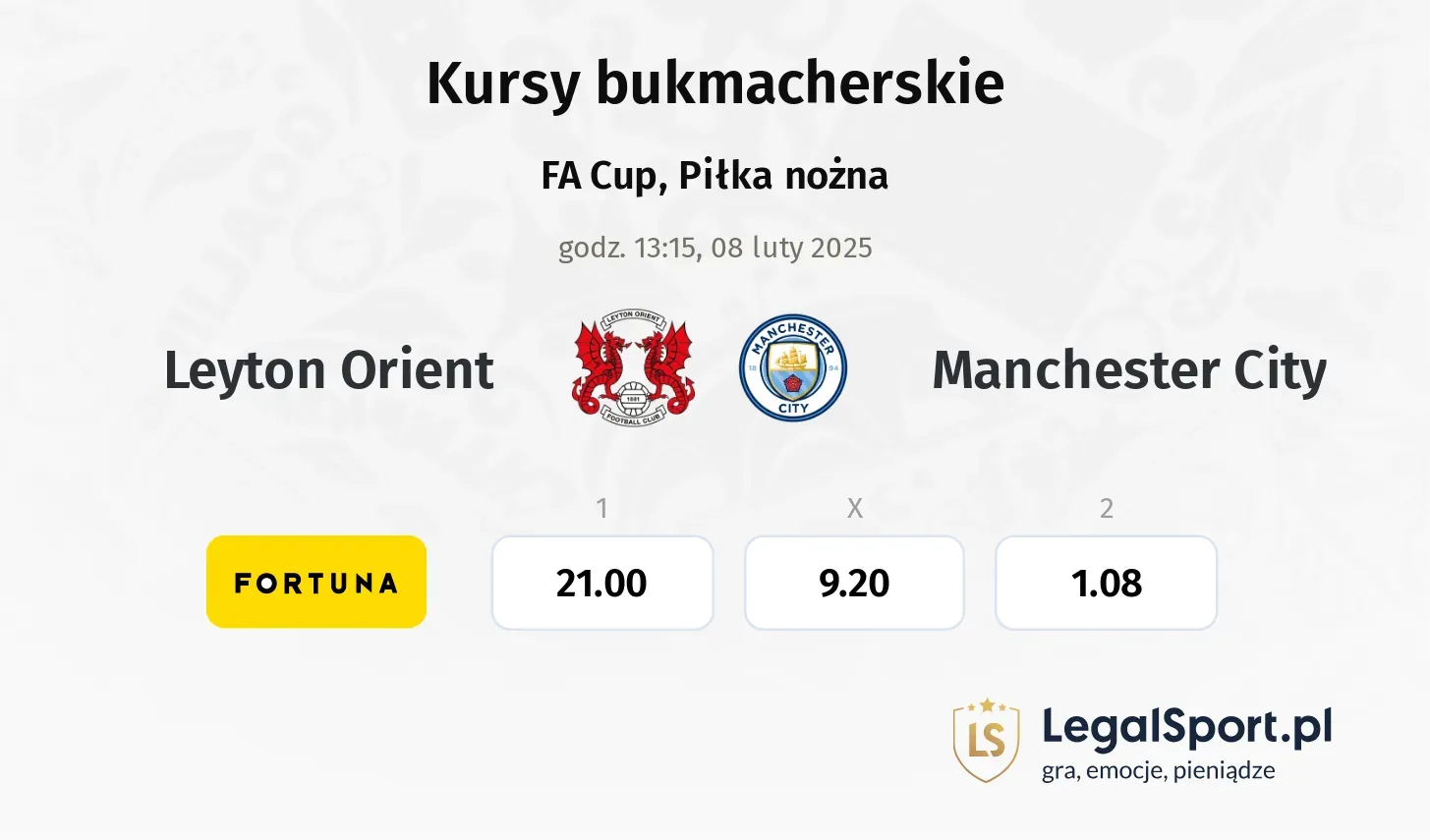 Leyton Orient - Manchester City promocje bonusy na mecz