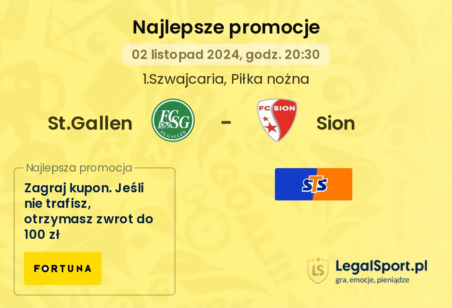 St.Gallen - Sion promocje bonusy na mecz