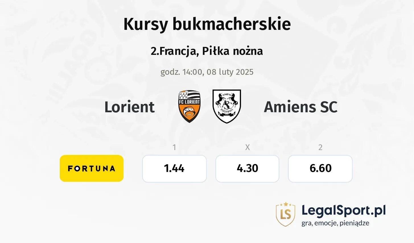 Lorient - Amiens SC promocje bonusy na mecz