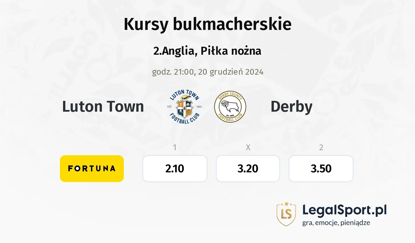 Luton Town - Derby promocje bonusy na mecz