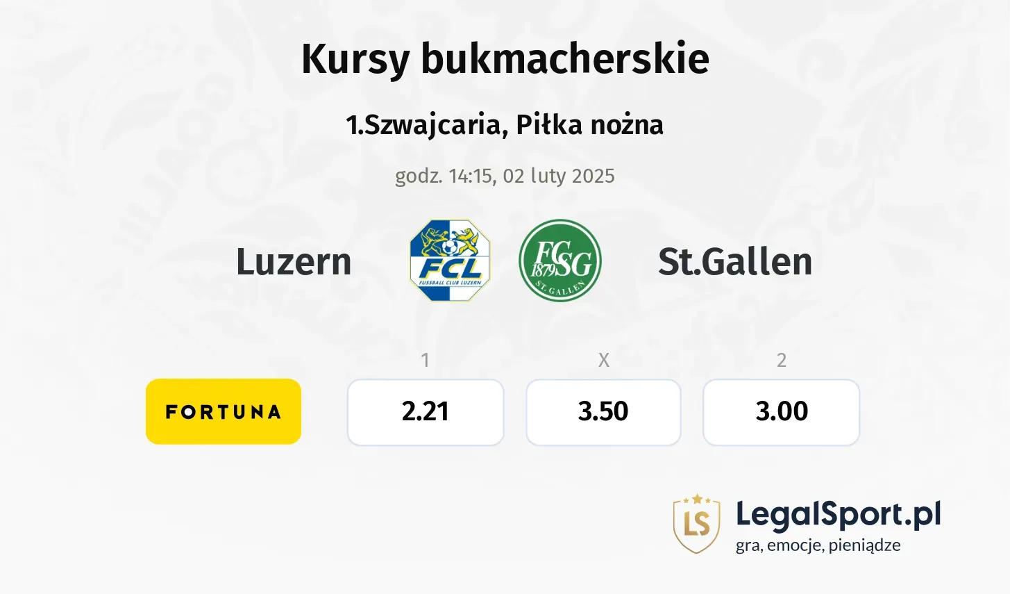 Luzern - St.Gallen promocje bonusy na mecz