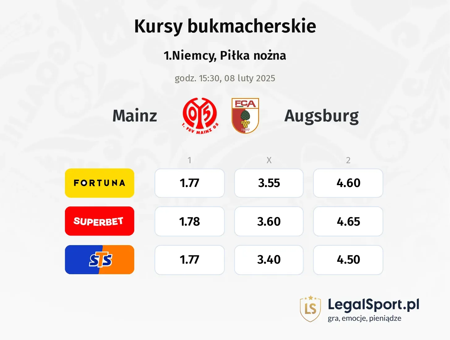 Mainz - Augsburg promocje bonusy na mecz