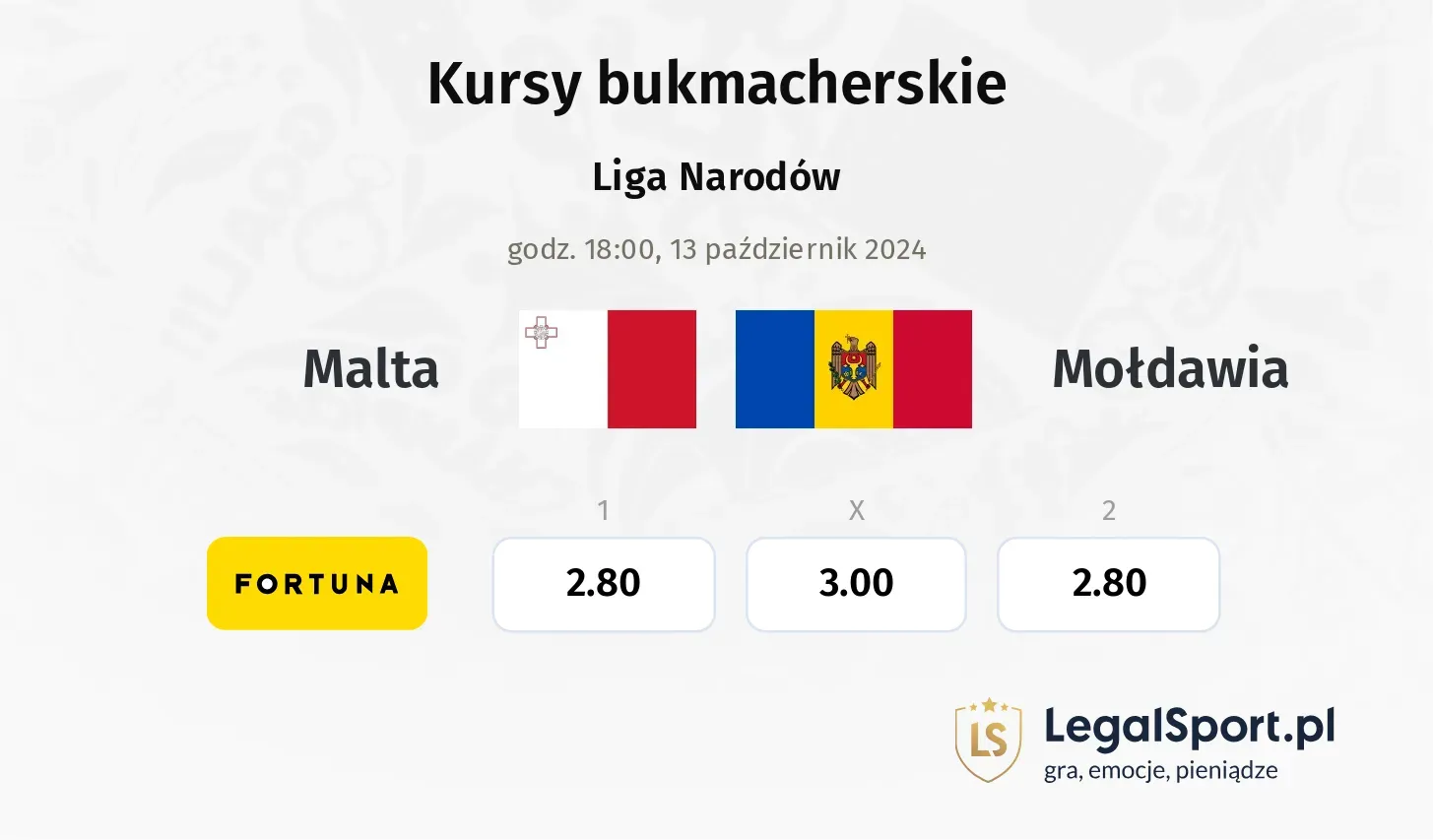 Malta - Mołdawia promocje bonusy na mecz