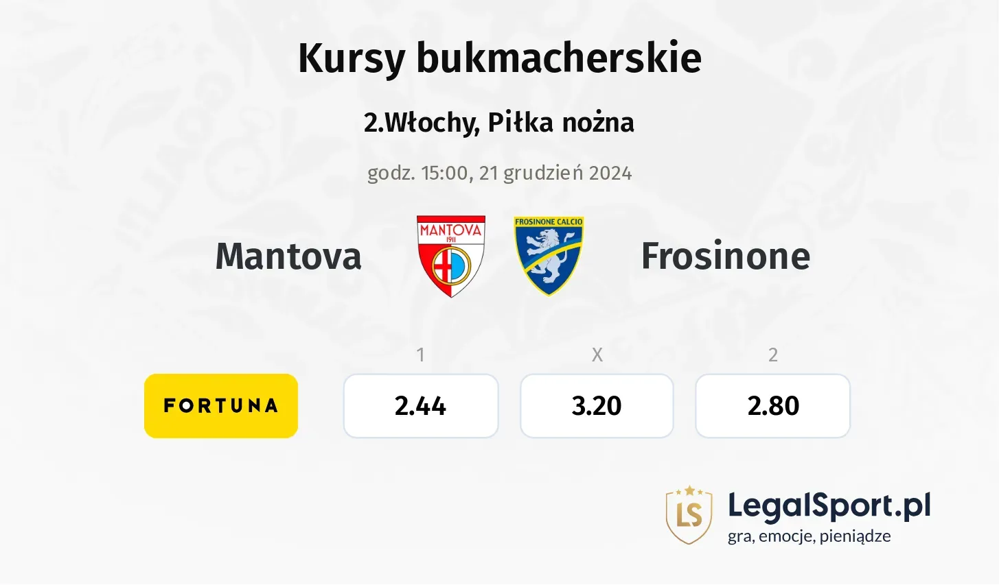 Mantova - Frosinone promocje bonusy na mecz