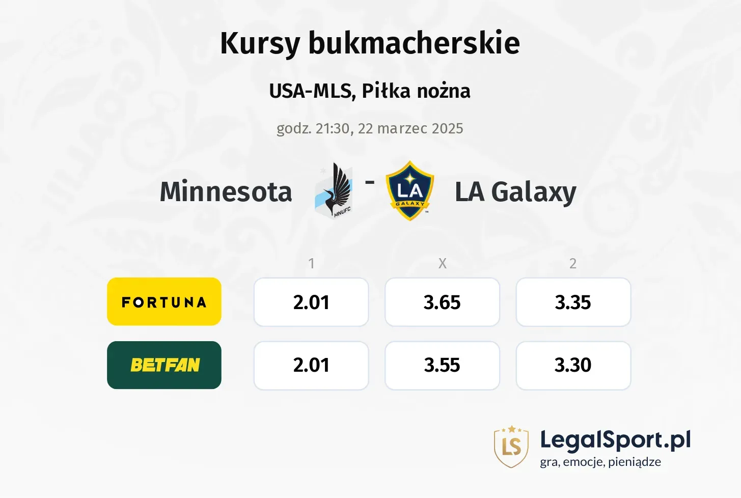 Minnesota - LA Galaxy promocje bonusy na mecz