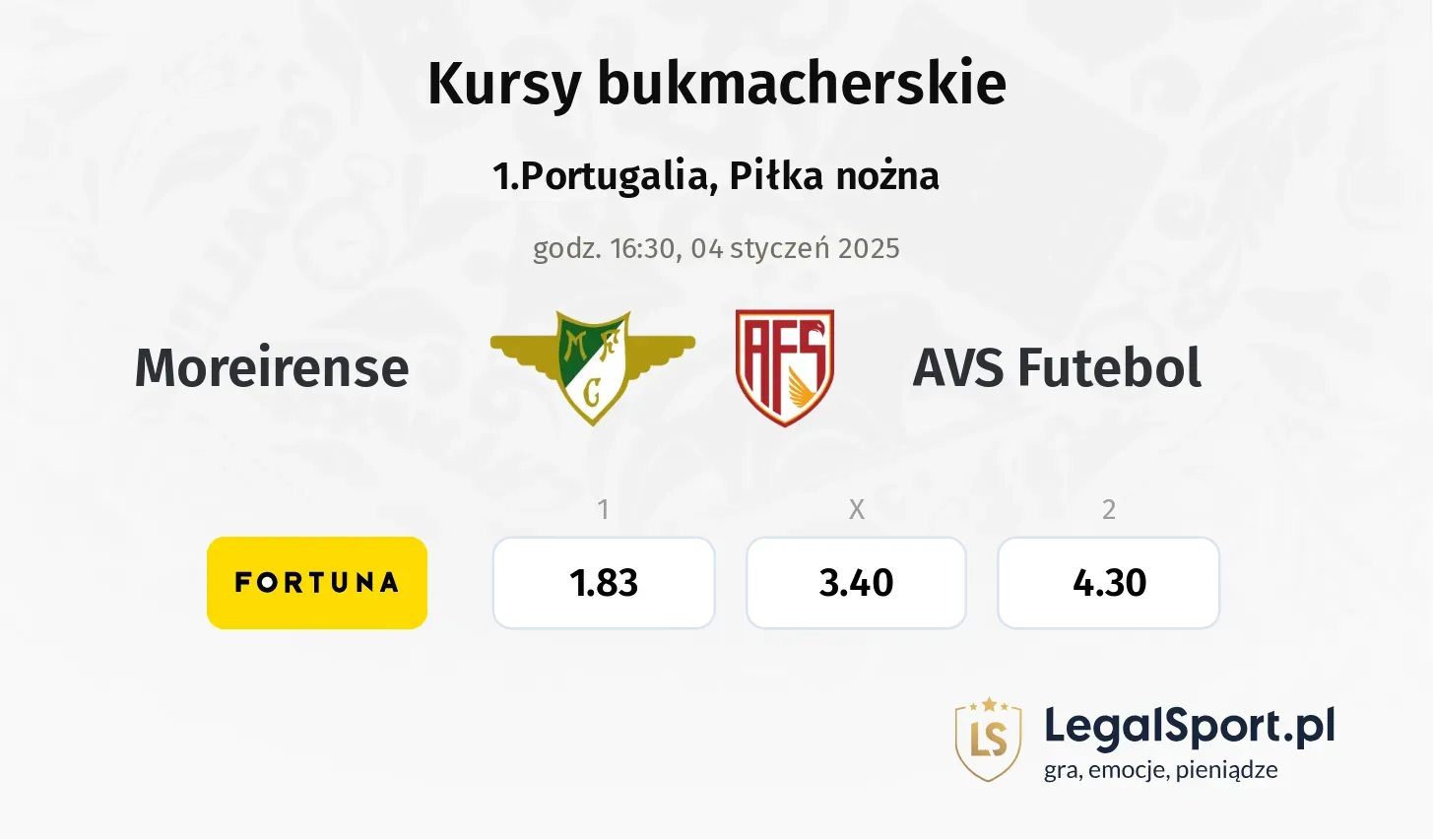 Moreirense - AVS Futebol promocje bonusy na mecz