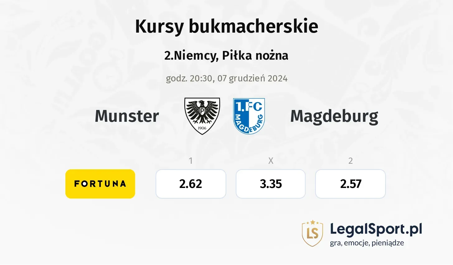 Munster - Magdeburg promocje bonusy na mecz