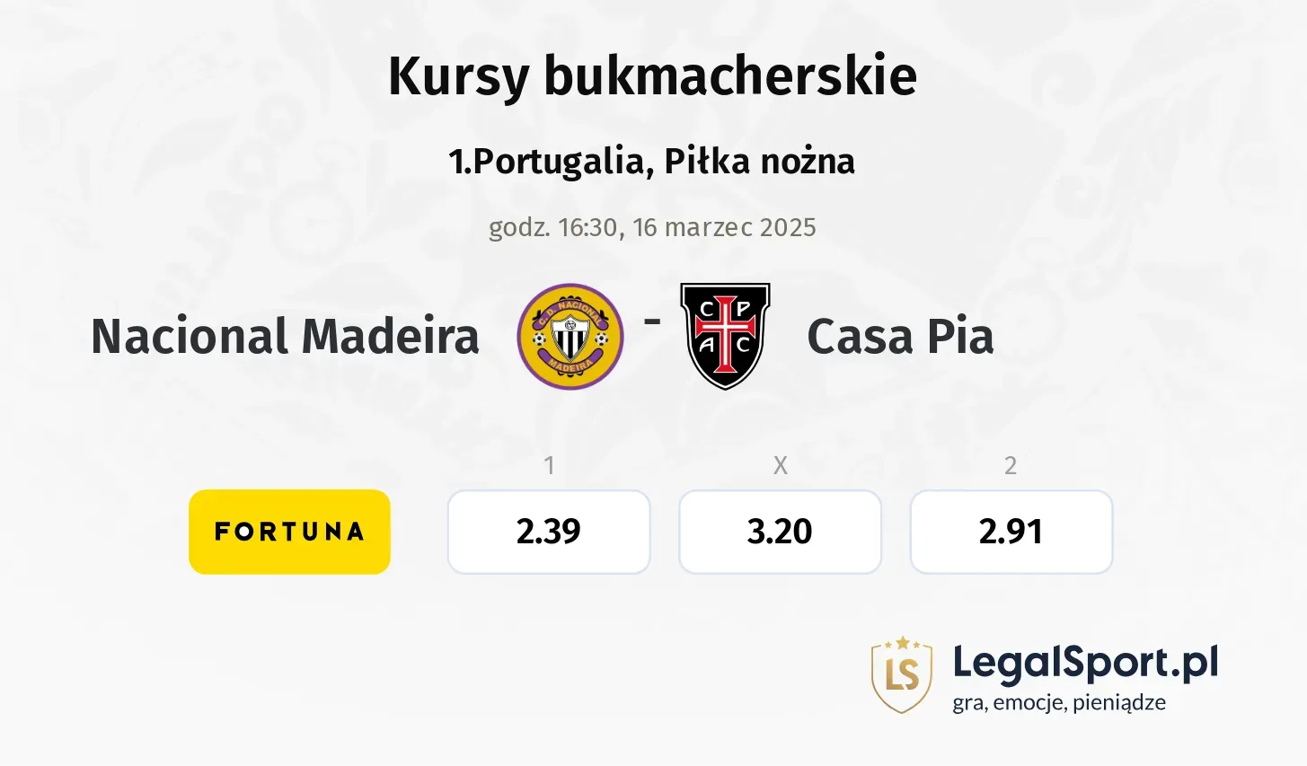 Nacional Madeira - Casa Pia promocje bonusy na mecz