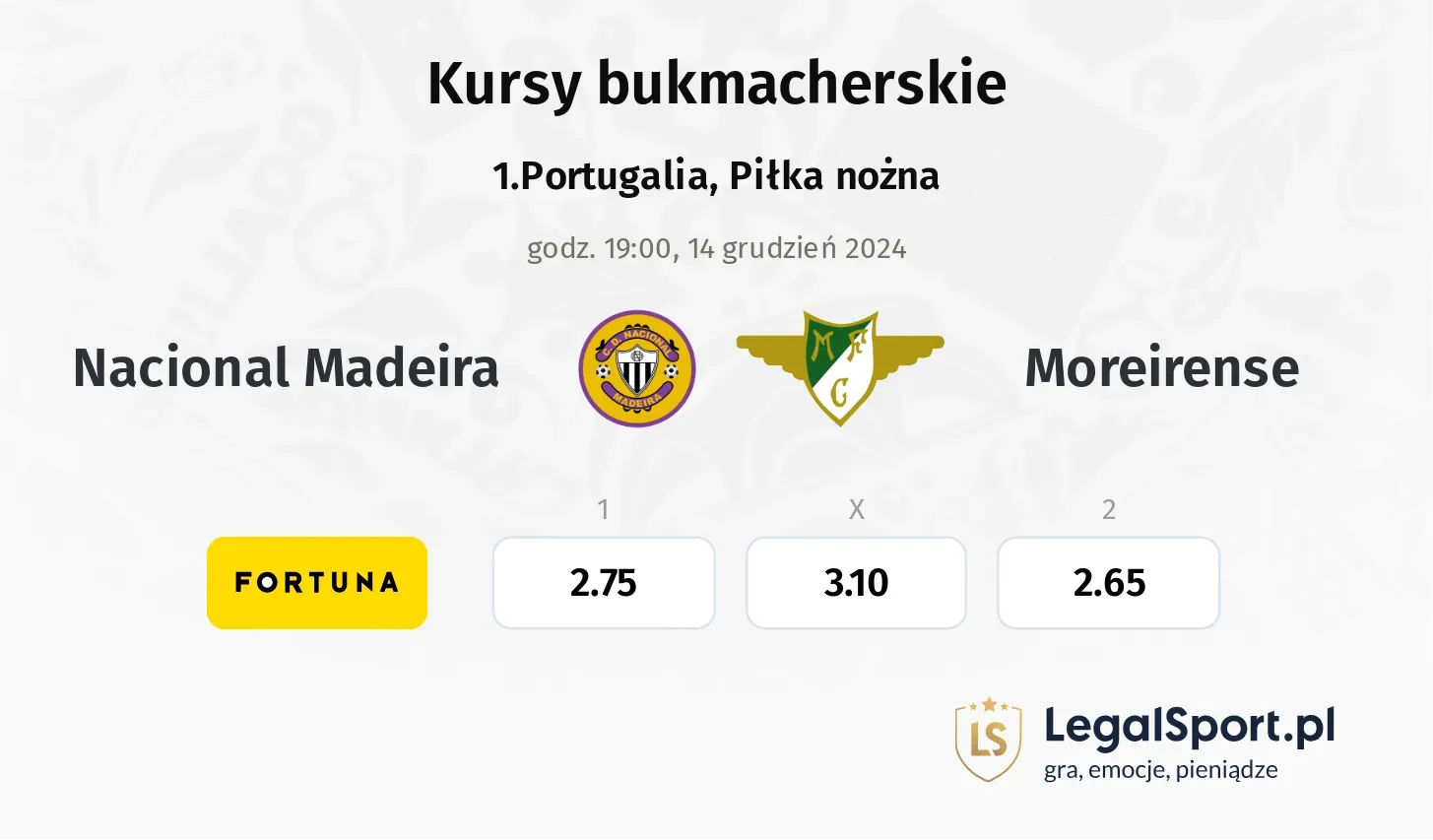 Nacional Madeira - Moreirense promocje bonusy na mecz