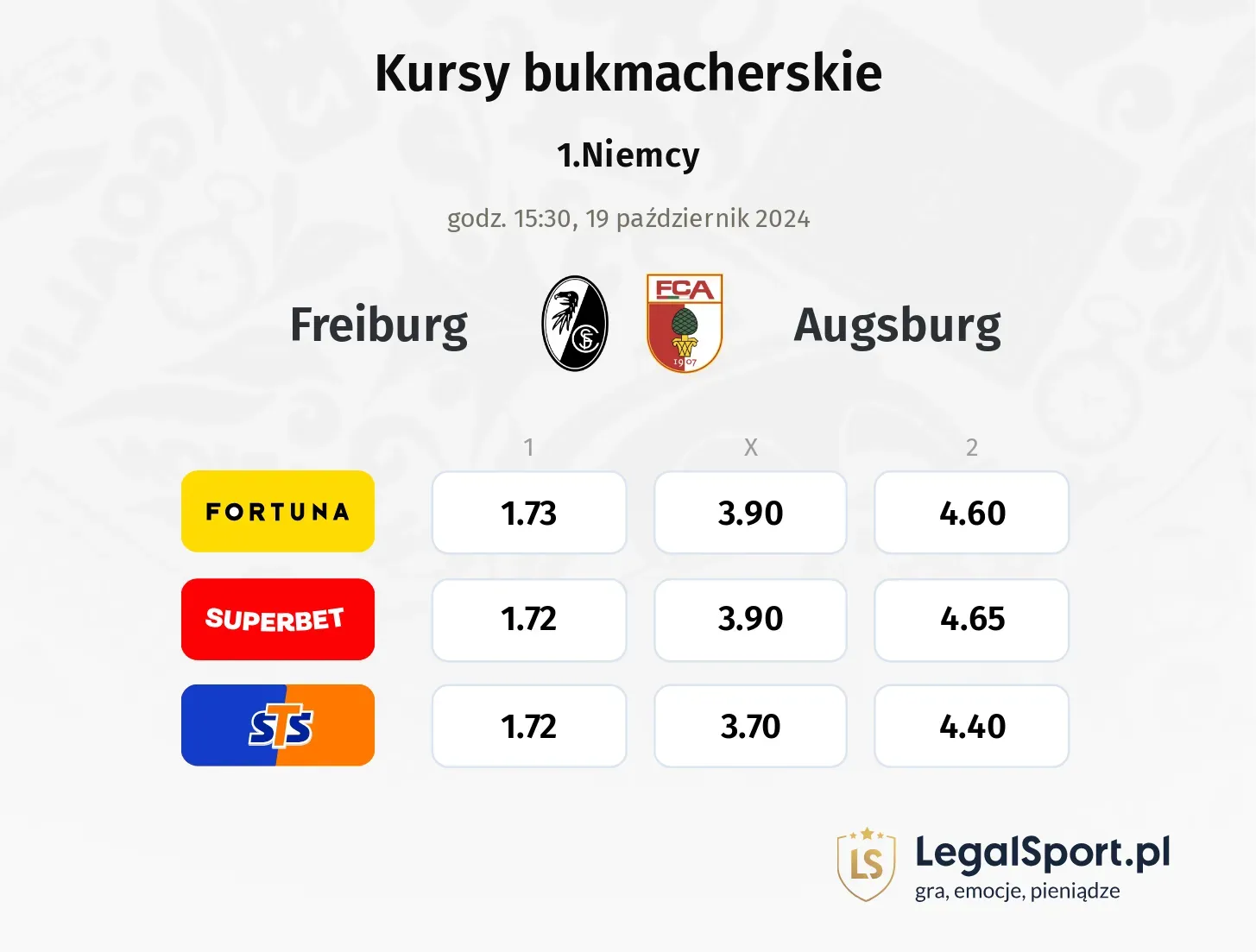 Freiburg - Augsburg promocje bonusy na mecz