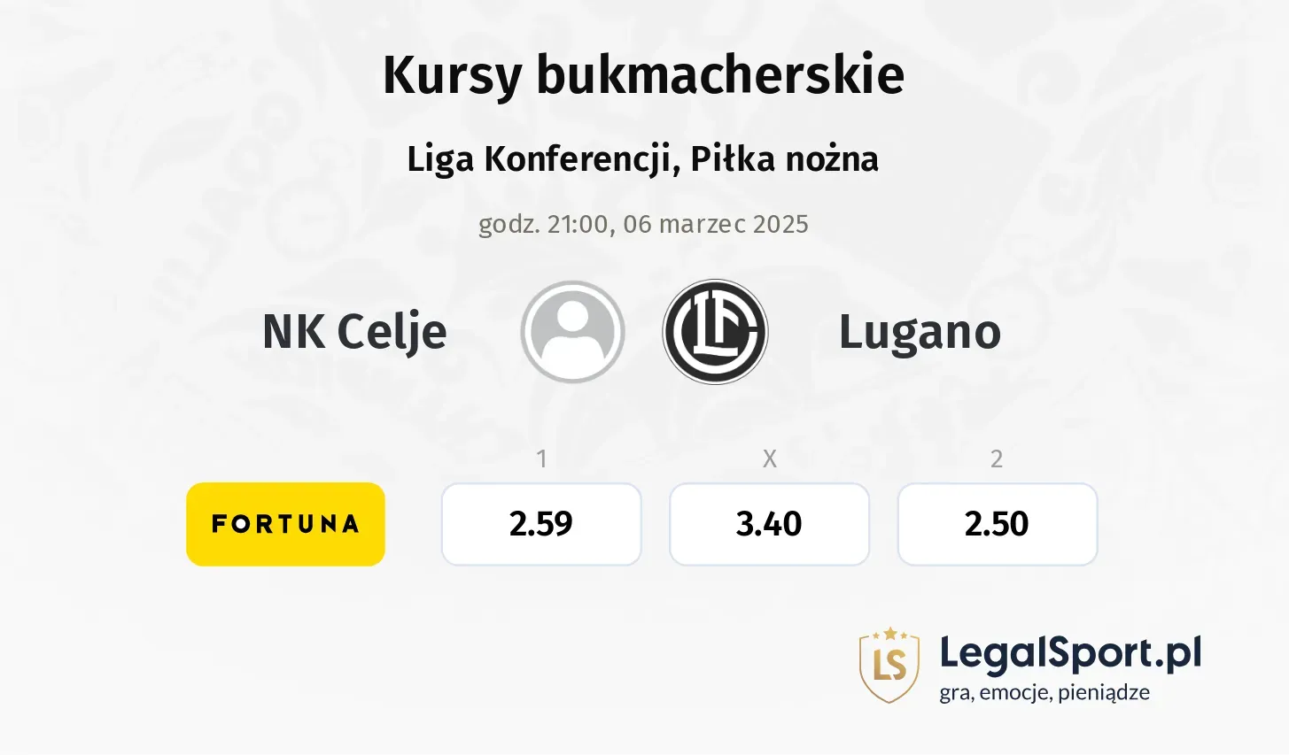 Lugano - NK Celje typy, kursy