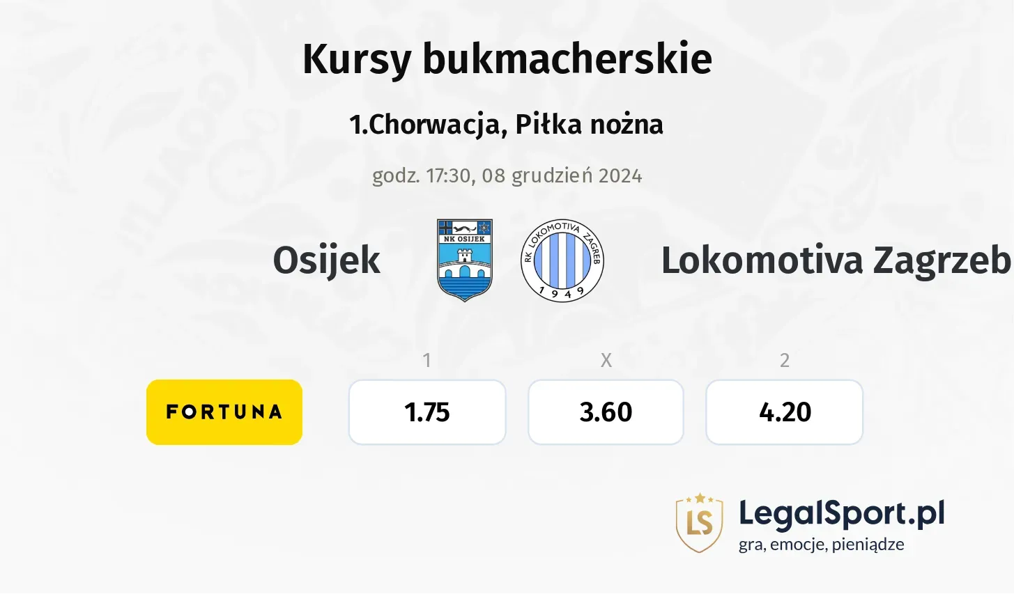 Osijek - Lokomotiva Zagrzeb promocje bonusy na mecz