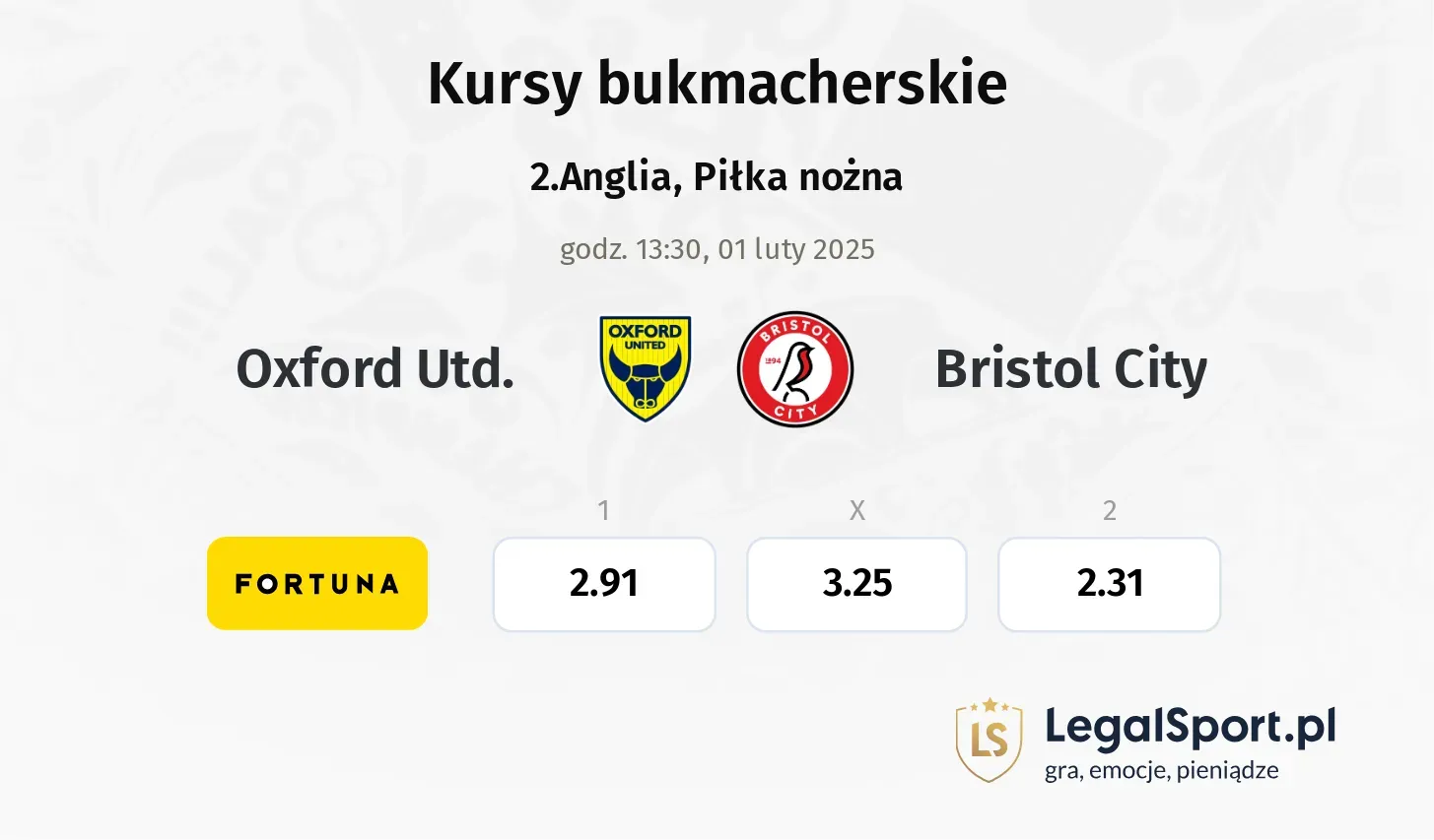 Oxford Utd. - Bristol City promocje bonusy na mecz