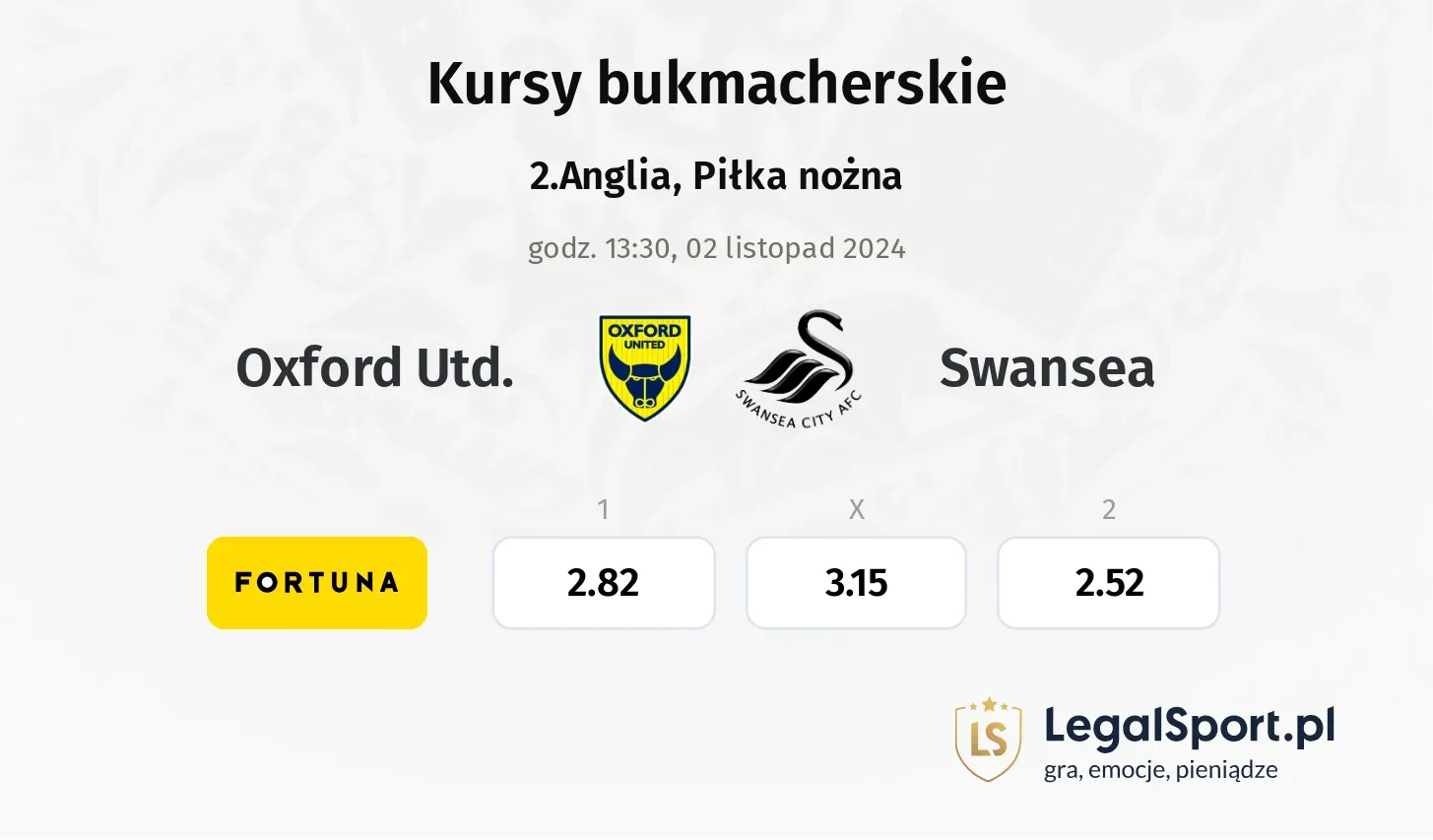 Oxford Utd. - Swansea promocje bonusy na mecz