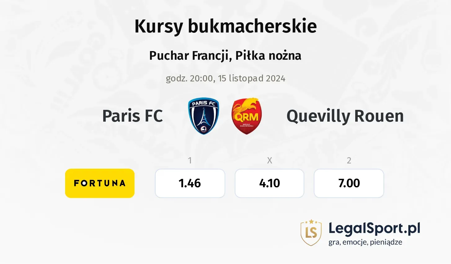 Paris FC - Quevilly Rouen promocje bonusy na mecz