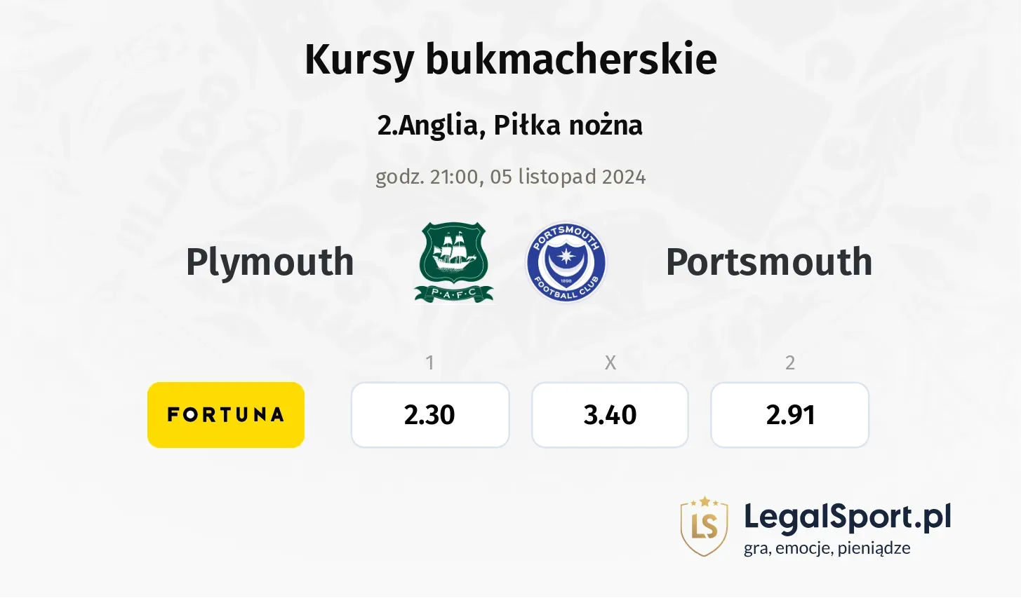 Plymouth - Portsmouth promocje bonusy na mecz