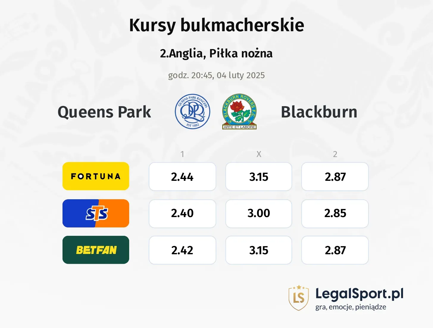 Queens Park - Blackburn promocje bonusy na mecz