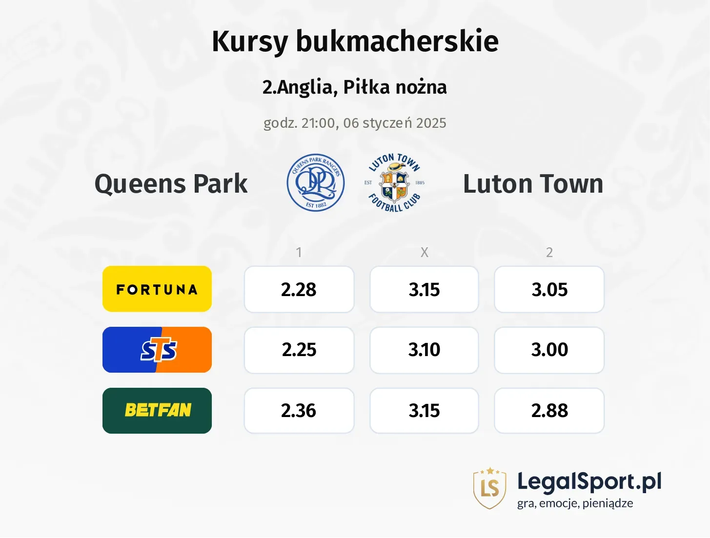 Queens Park - Luton Town promocje bonusy na mecz