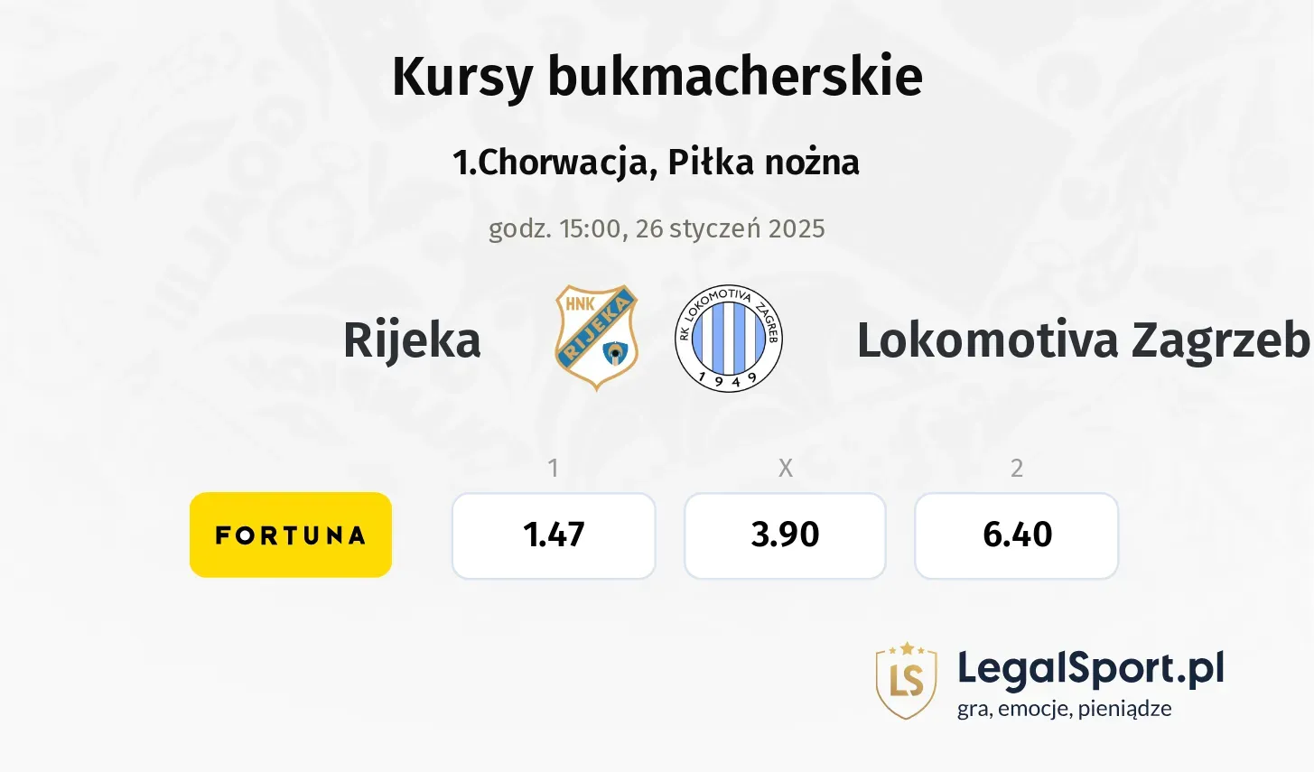 Rijeka - Lokomotiva Zagrzeb promocje bonusy na mecz