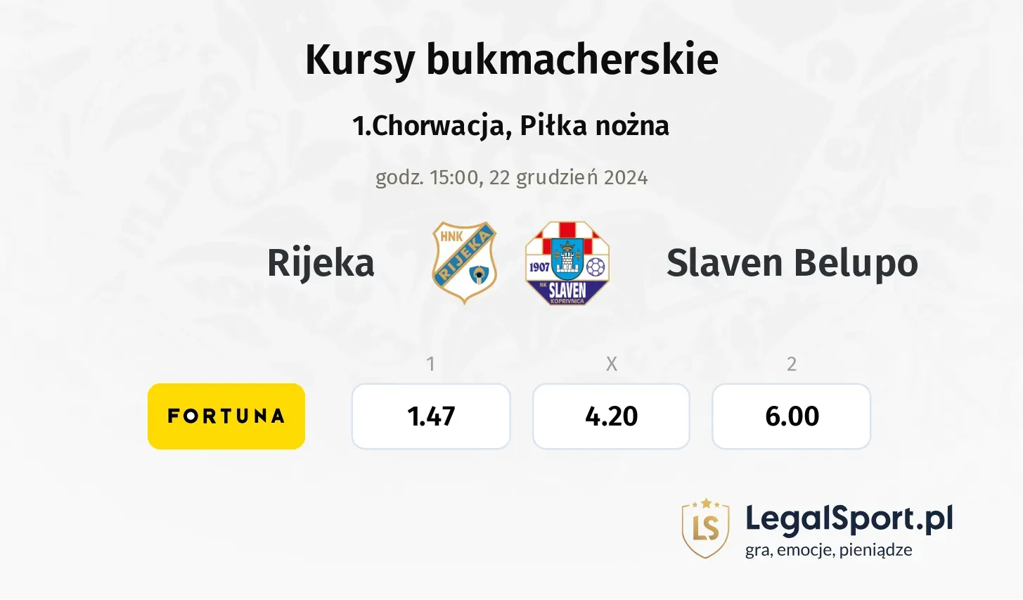 Rijeka - Slaven Belupo promocje bonusy na mecz