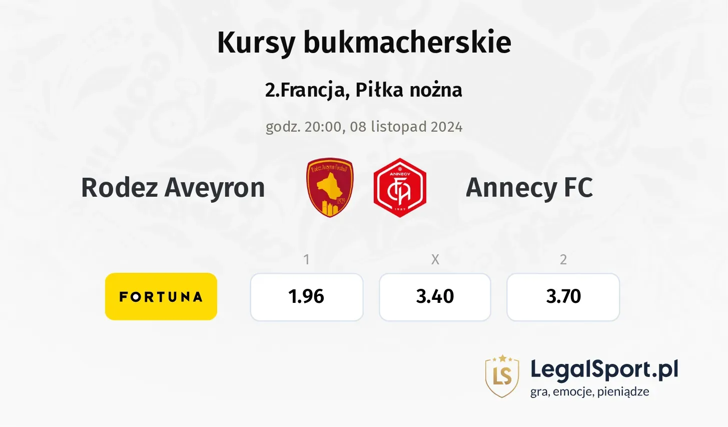 Rodez Aveyron - Annecy FC promocje bonusy na mecz