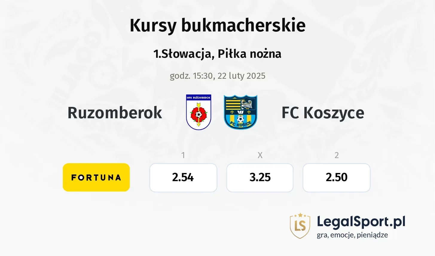 Ruzomberok - FC Koszyce promocje bonusy na mecz