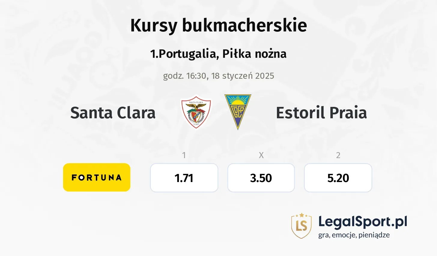 Santa Clara - Estoril Praia promocje bonusy na mecz