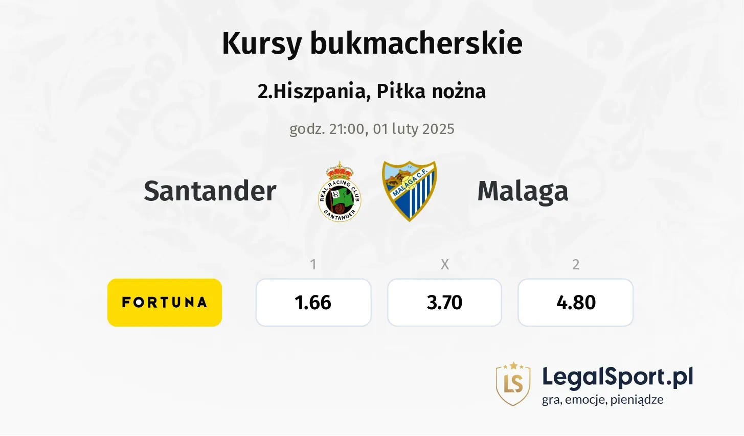 Santander - Malaga typy, kursy