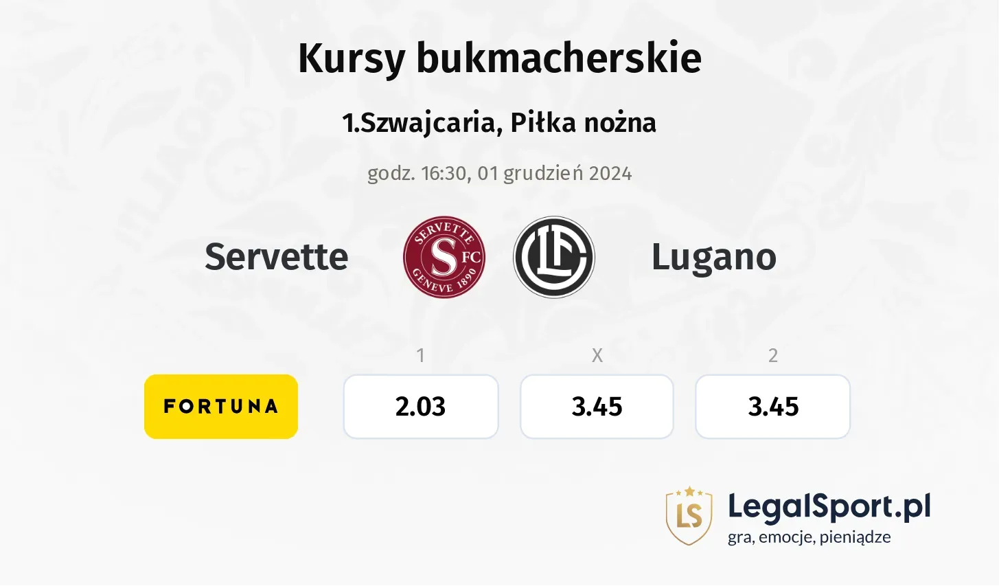 Servette - Lugano promocje bonusy na mecz