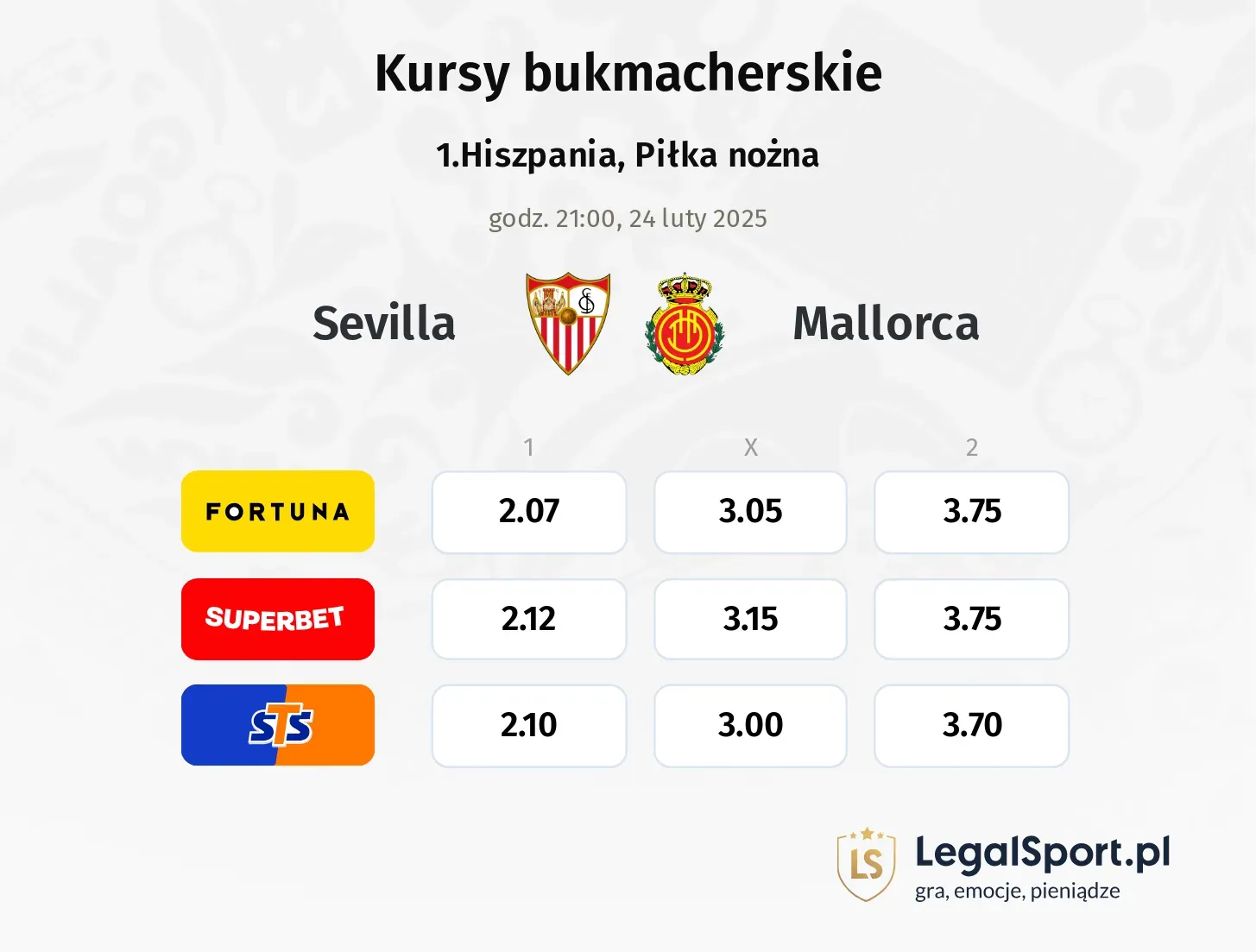 Sevilla - Mallorca promocje bonusy na mecz