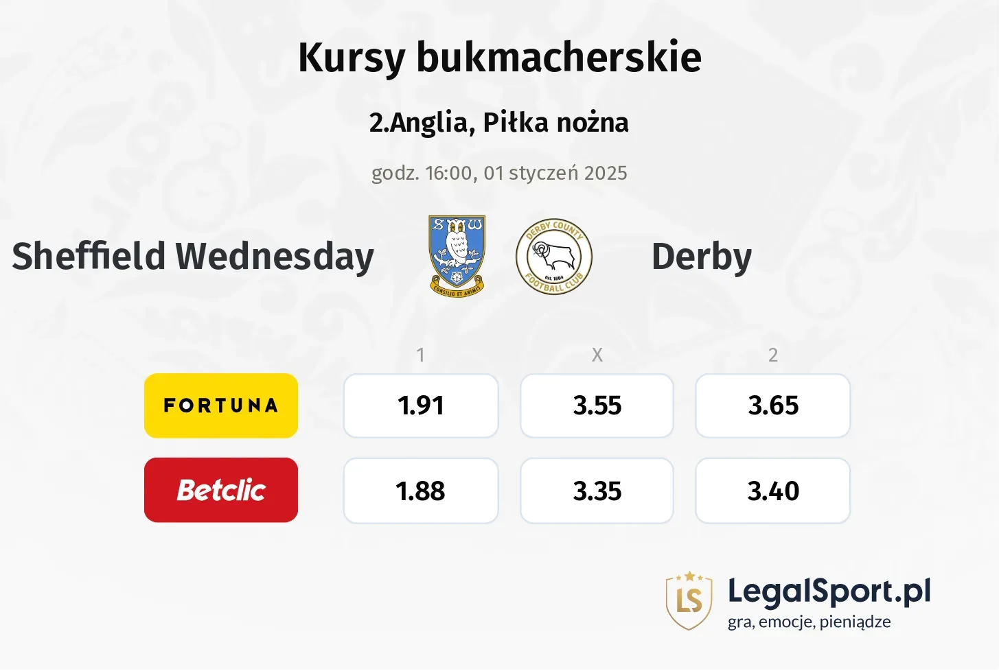 Sheffield Wednesday - Derby promocje bonusy na mecz