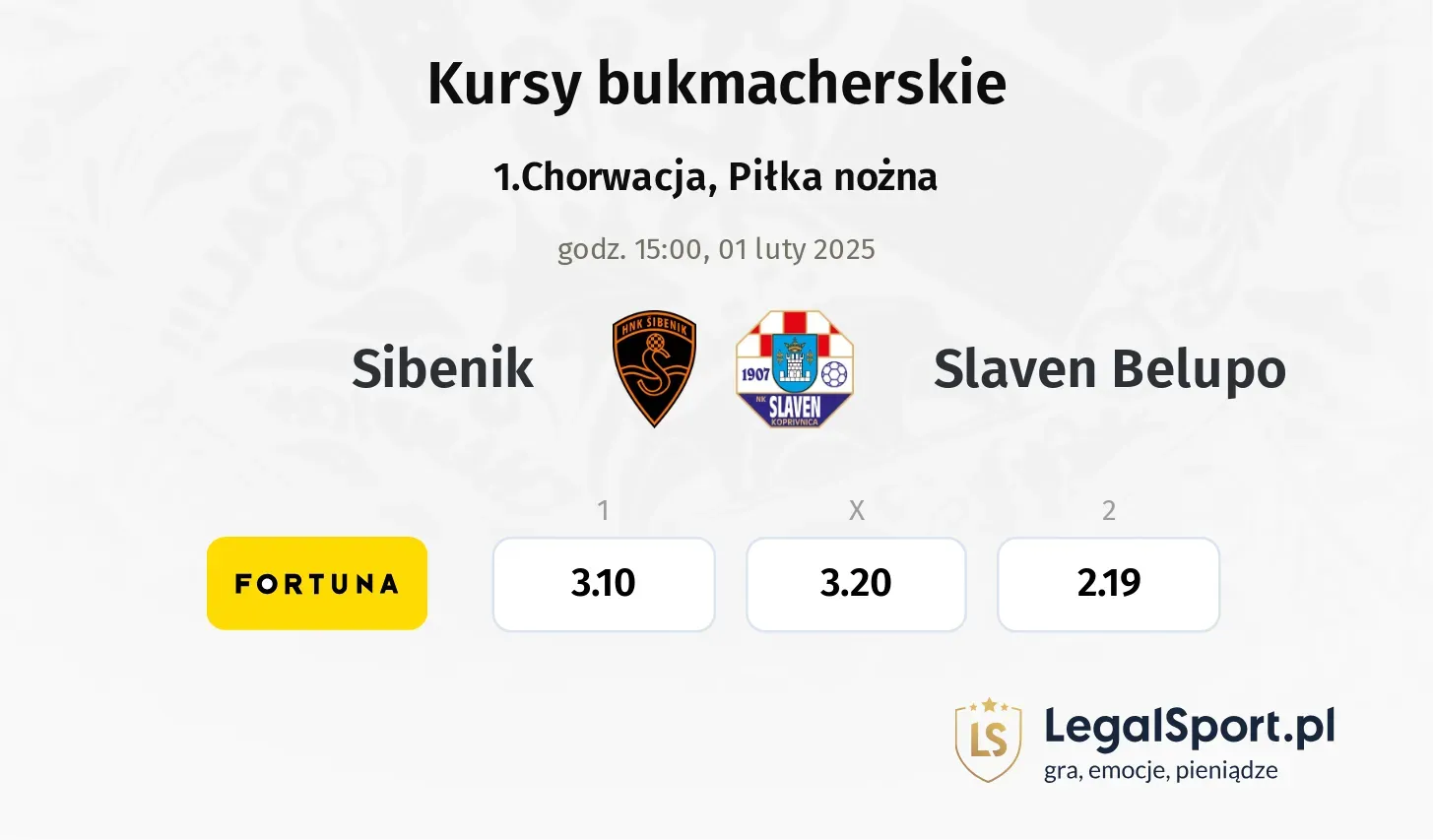 Sibenik - Slaven Belupo promocje bonusy na mecz