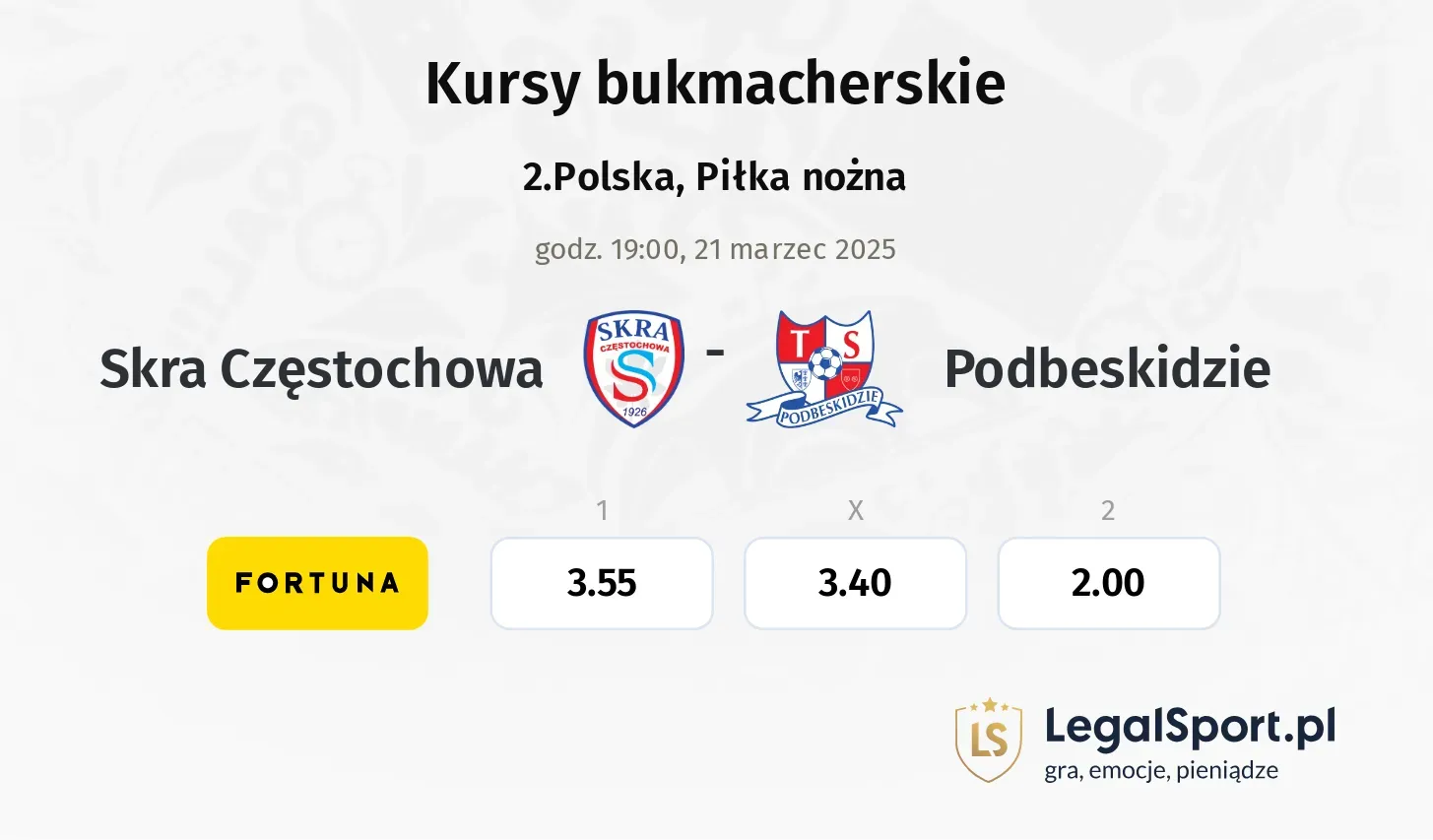 Skra Częstochowa - Podbeskidzie promocje bonusy na mecz