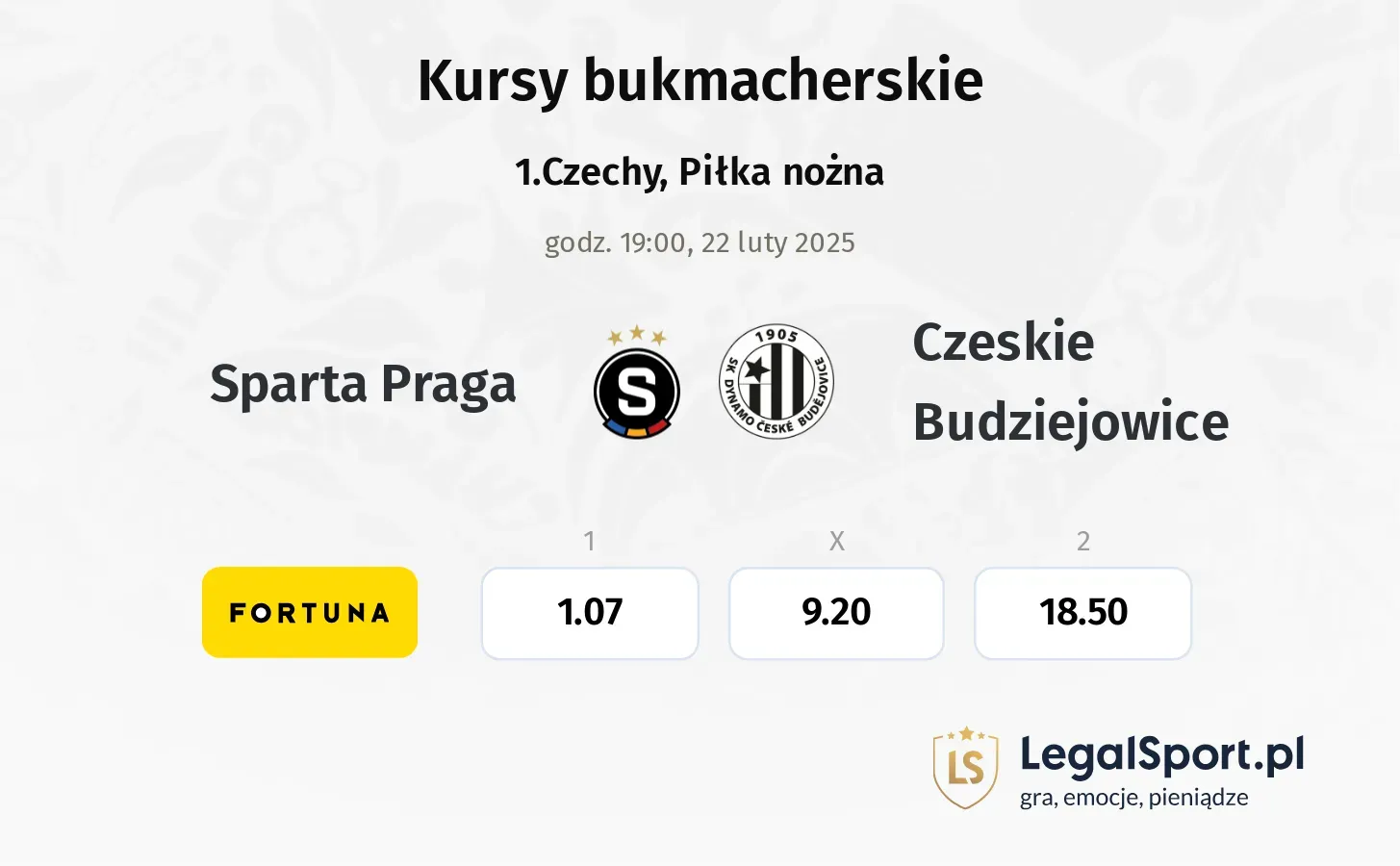 Sparta Praga - Czeskie Budziejowice promocje bonusy na mecz