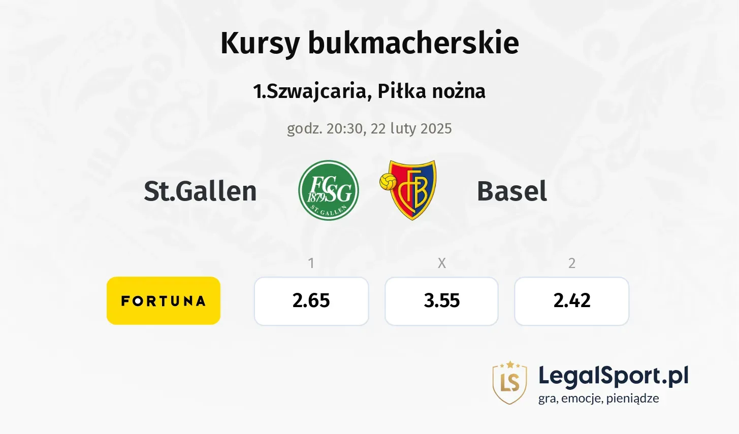 St.Gallen - Basel typy, kursy