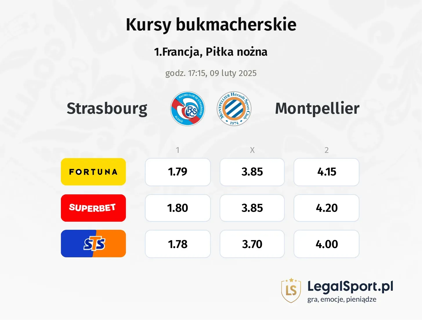 Strasbourg - Montpellier promocje bonusy na mecz