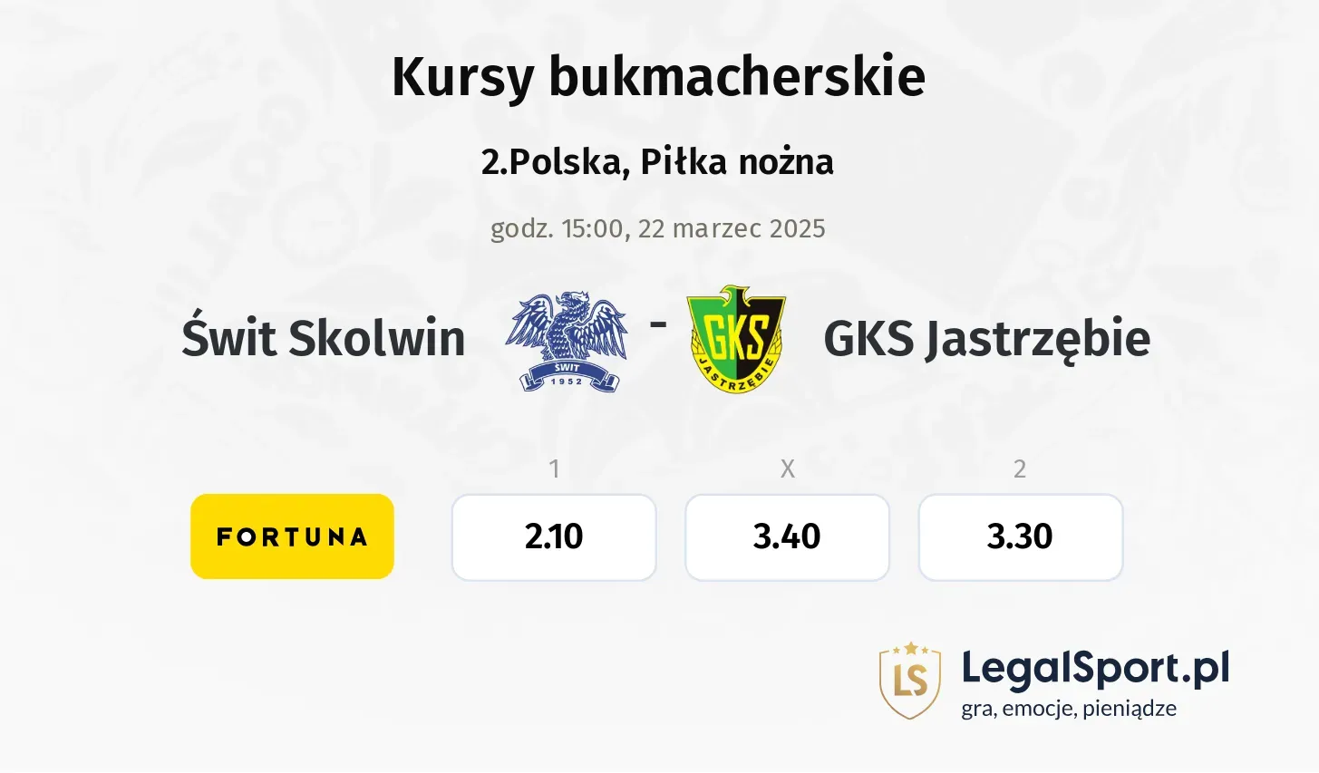 Świt Skolwin - GKS Jastrzębie promocje bonusy na mecz