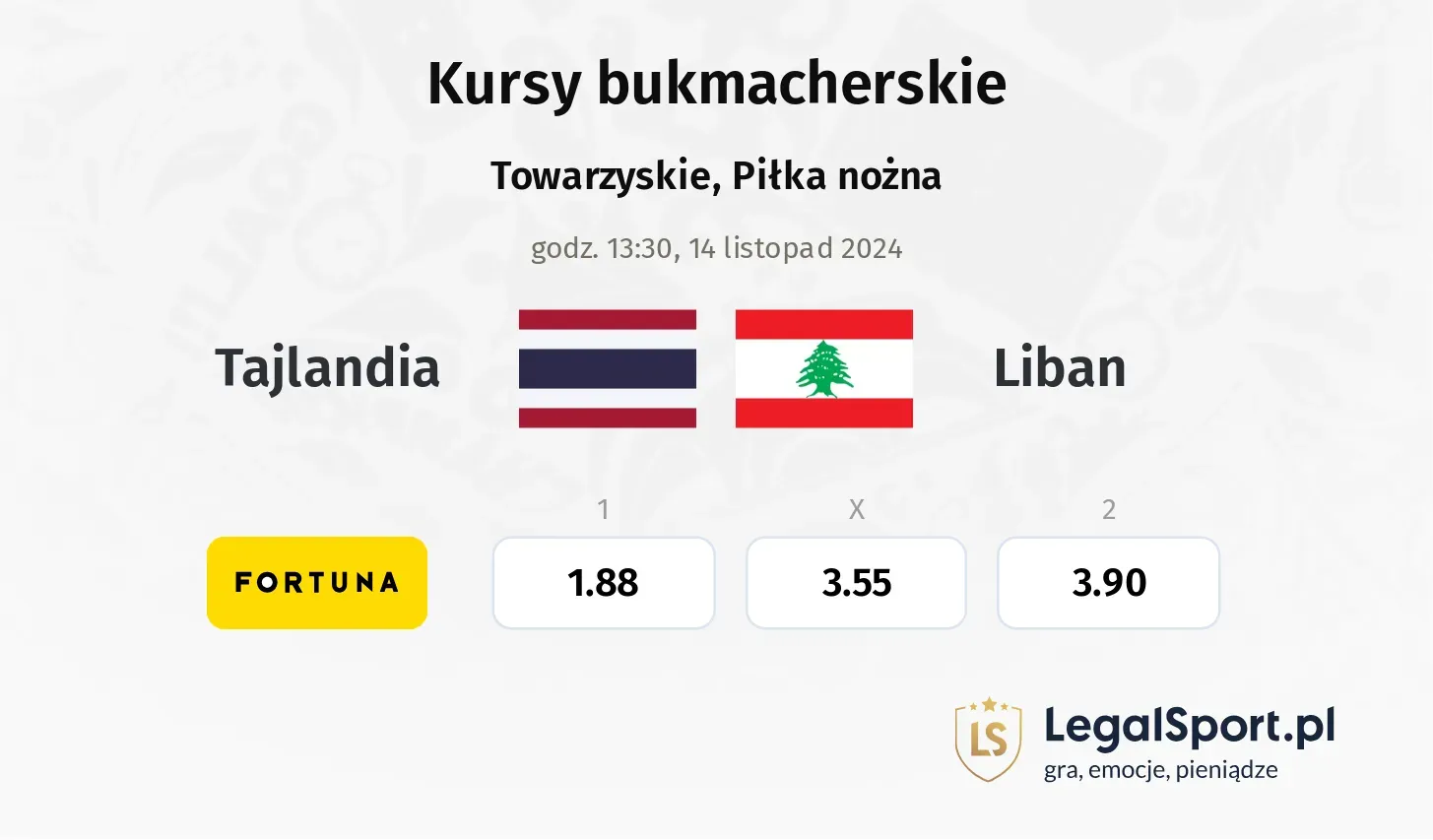 Tajlandia - Liban promocje bonusy na mecz