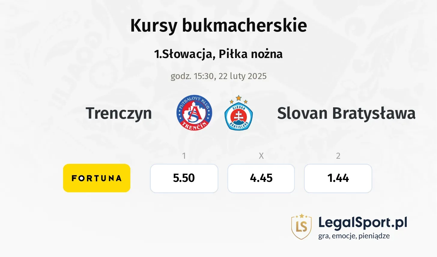 Trenczyn - Slovan Bratysława promocje bonusy na mecz